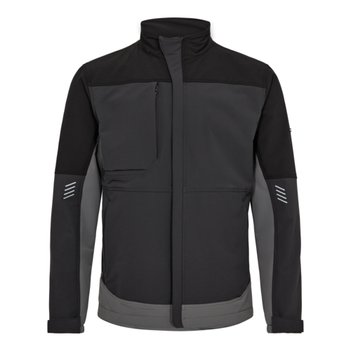 Entire Work Jacket with 4-way stretch - Anthracite Grey / Black