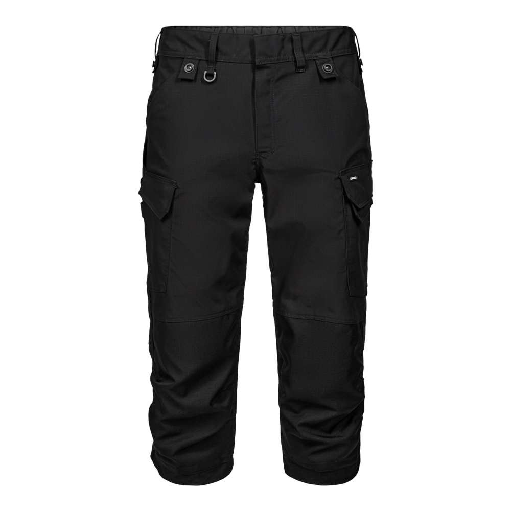 ENTIRE 3/4-Hose mit 2-Wege-Stretch – Schwarz (Front)