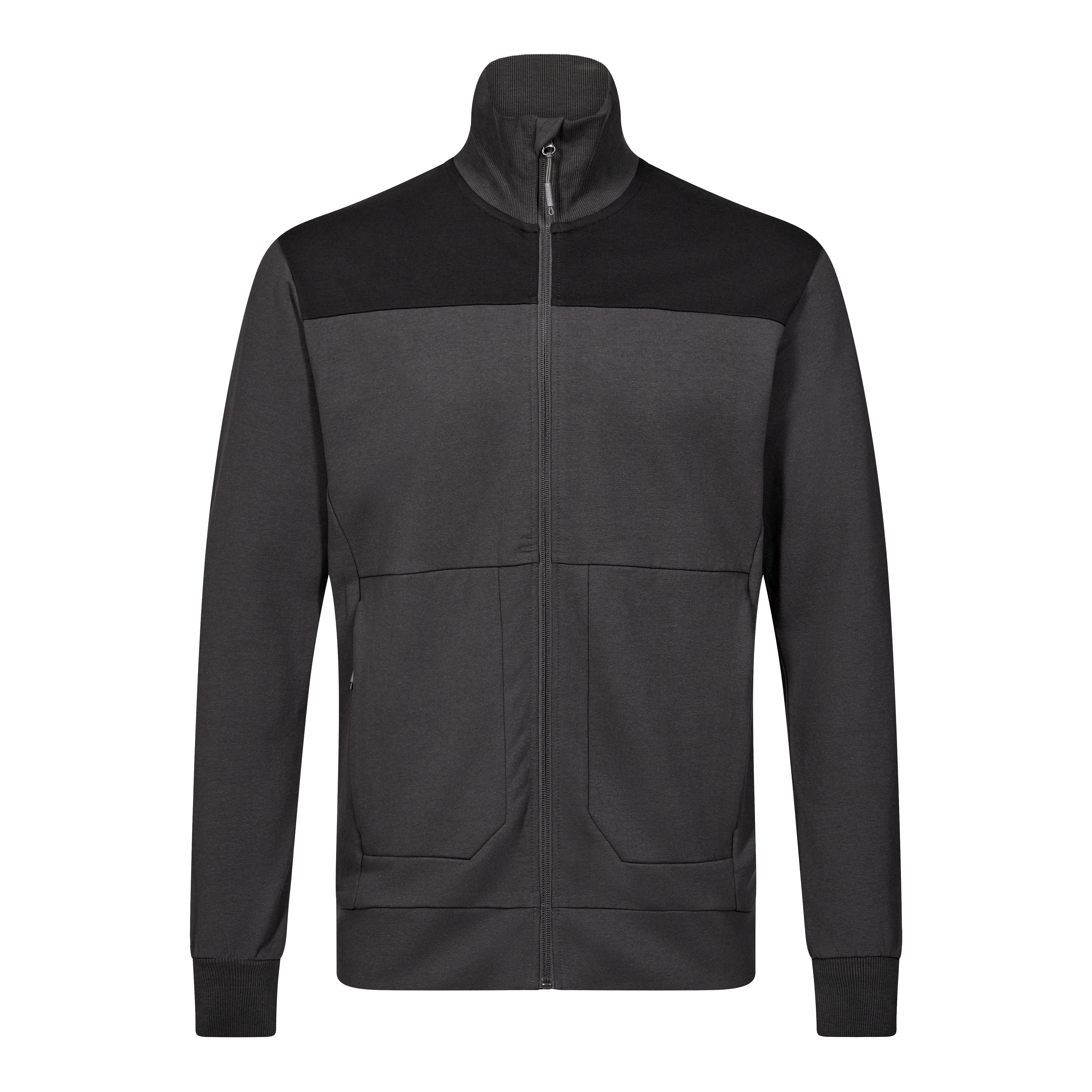 Engel Workwear Entire sweat cardigan med krave - Antrazitgrå/Sort [7920] / XS