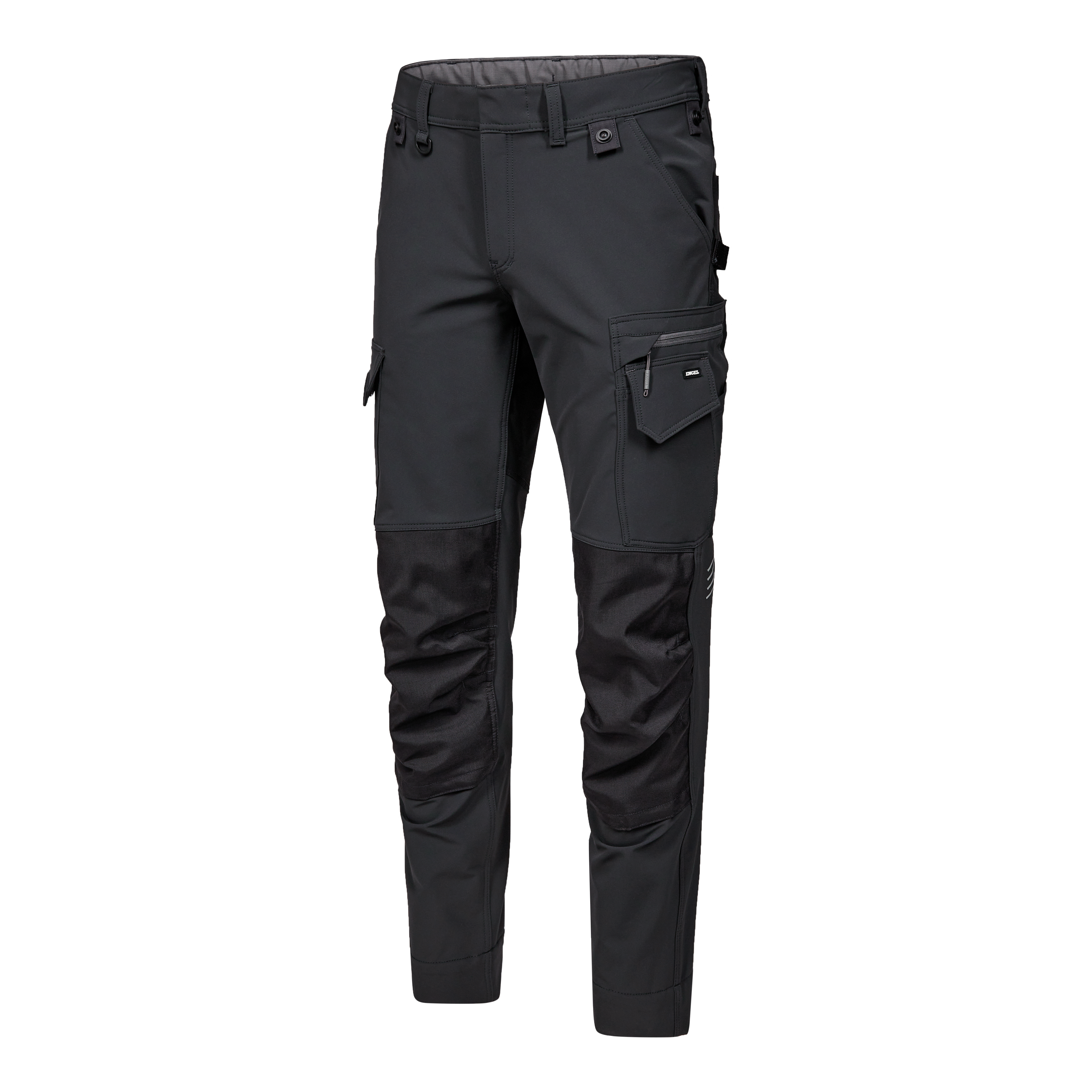 Engel Workwear Entire arbejdsbukser med 4-vejs stræk - Antrazitgrå/Sort [7920] / K80
