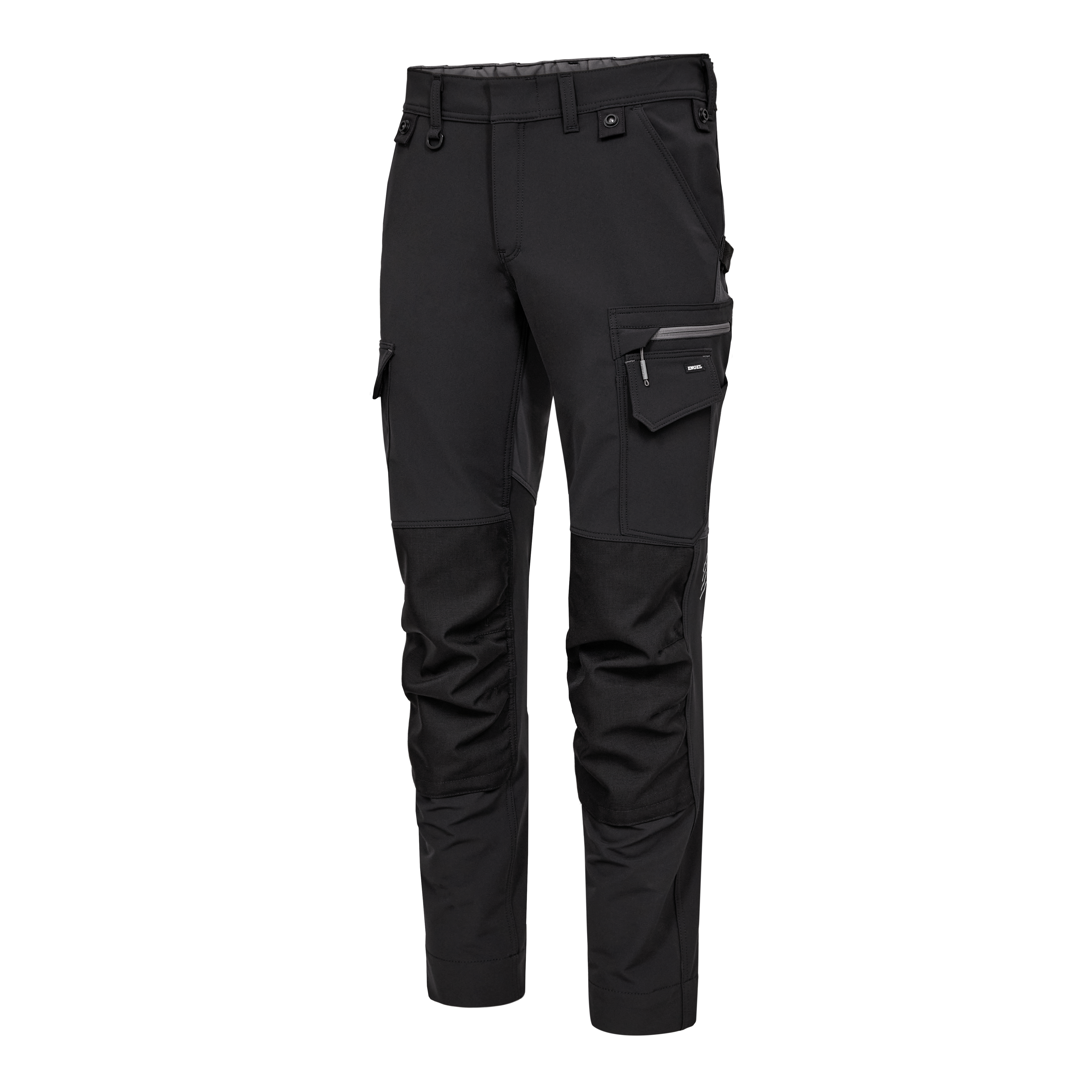 Engel Workwear Entire arbejdsbukser med 4-vejs stræk - Sort/Antrazitgrå [2079] / K80