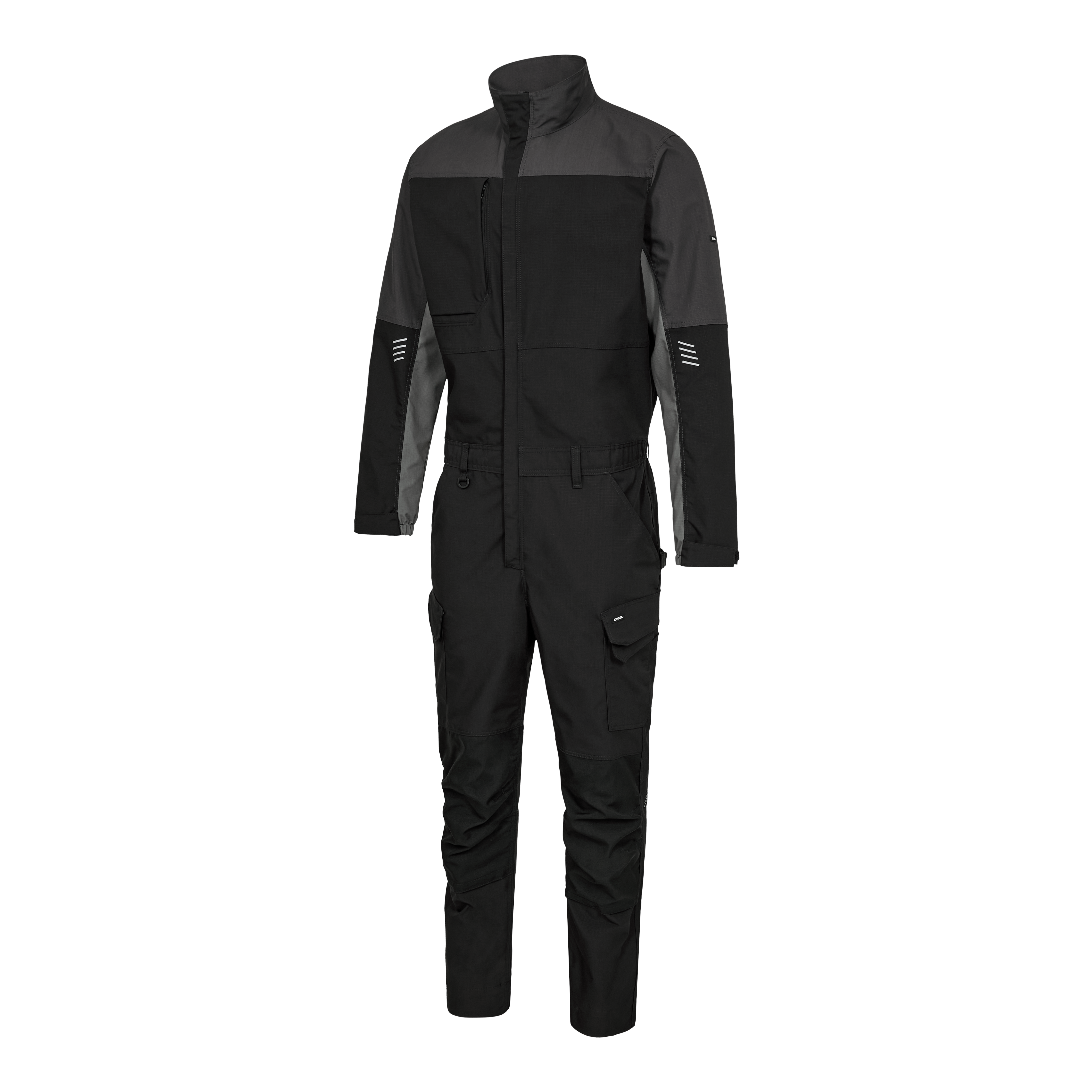 Engel Workwear Entire kedeldragt med 2-vejs stræk - Sort/Antrazitgrå [2079] / XS