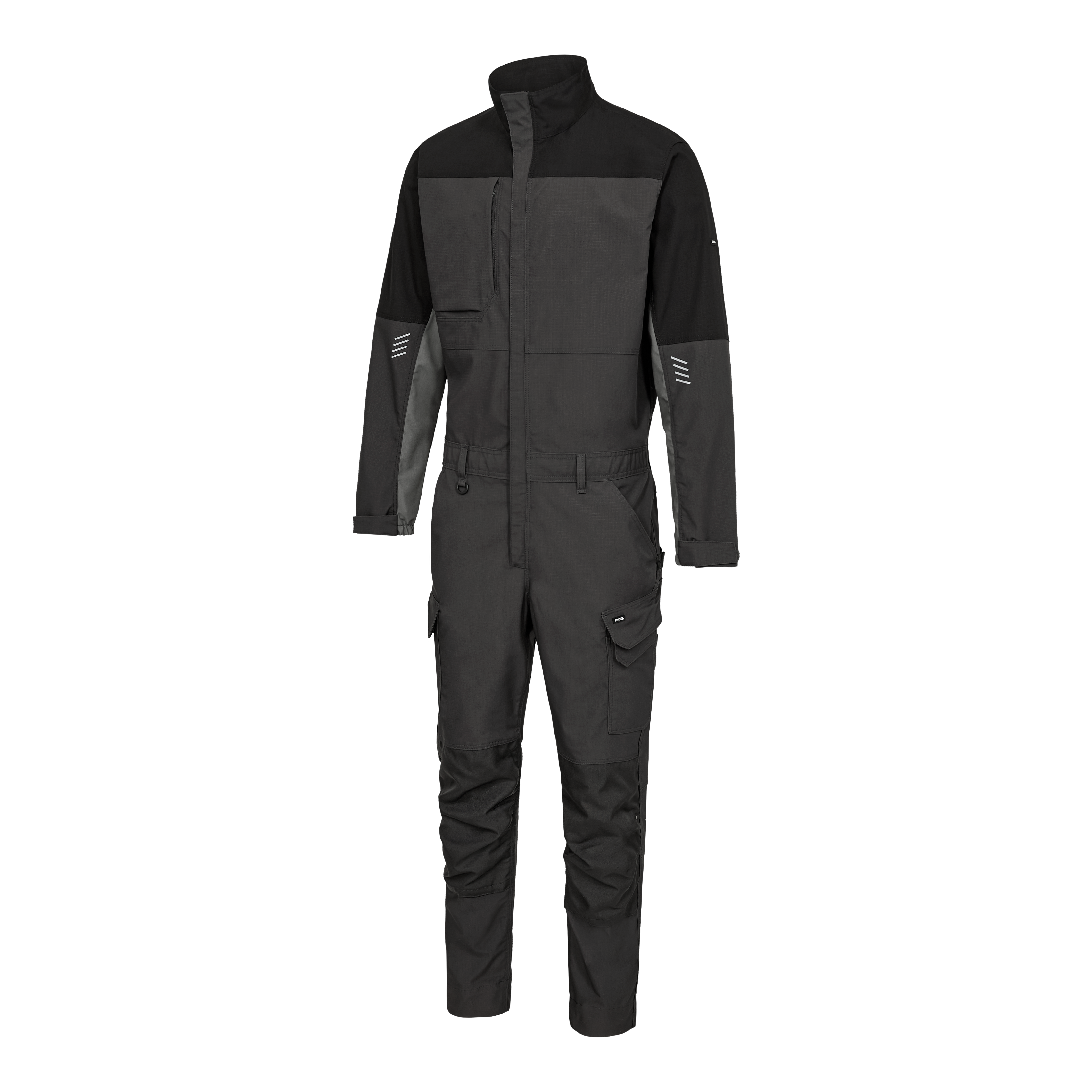 Engel Workwear Entire kedeldragt med 2-vejs stræk - Antrazitgrå/Sort [7920] / XS