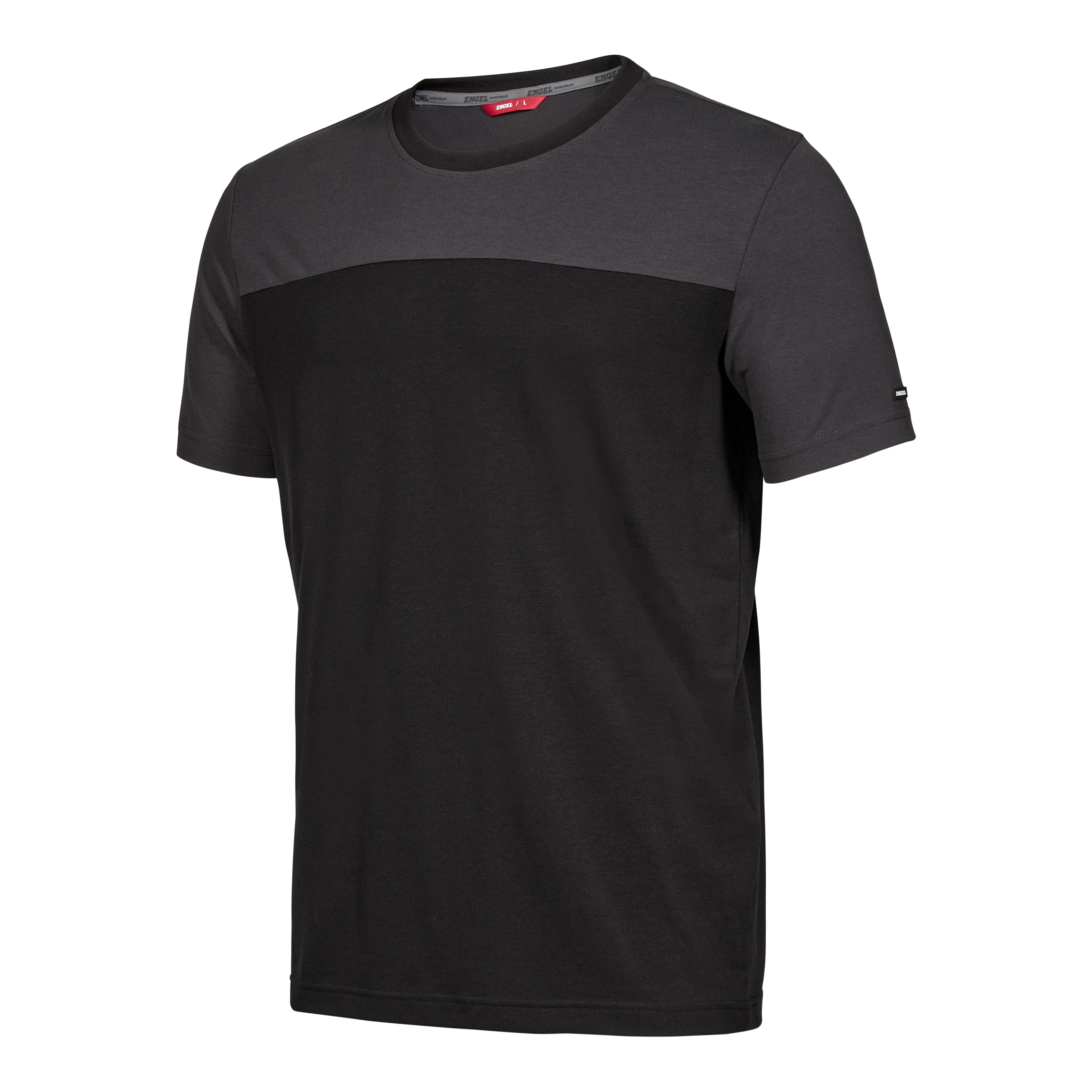 Engel Workwear Entire T-shirt - Sort/Antrazitgrå [2079] / XS