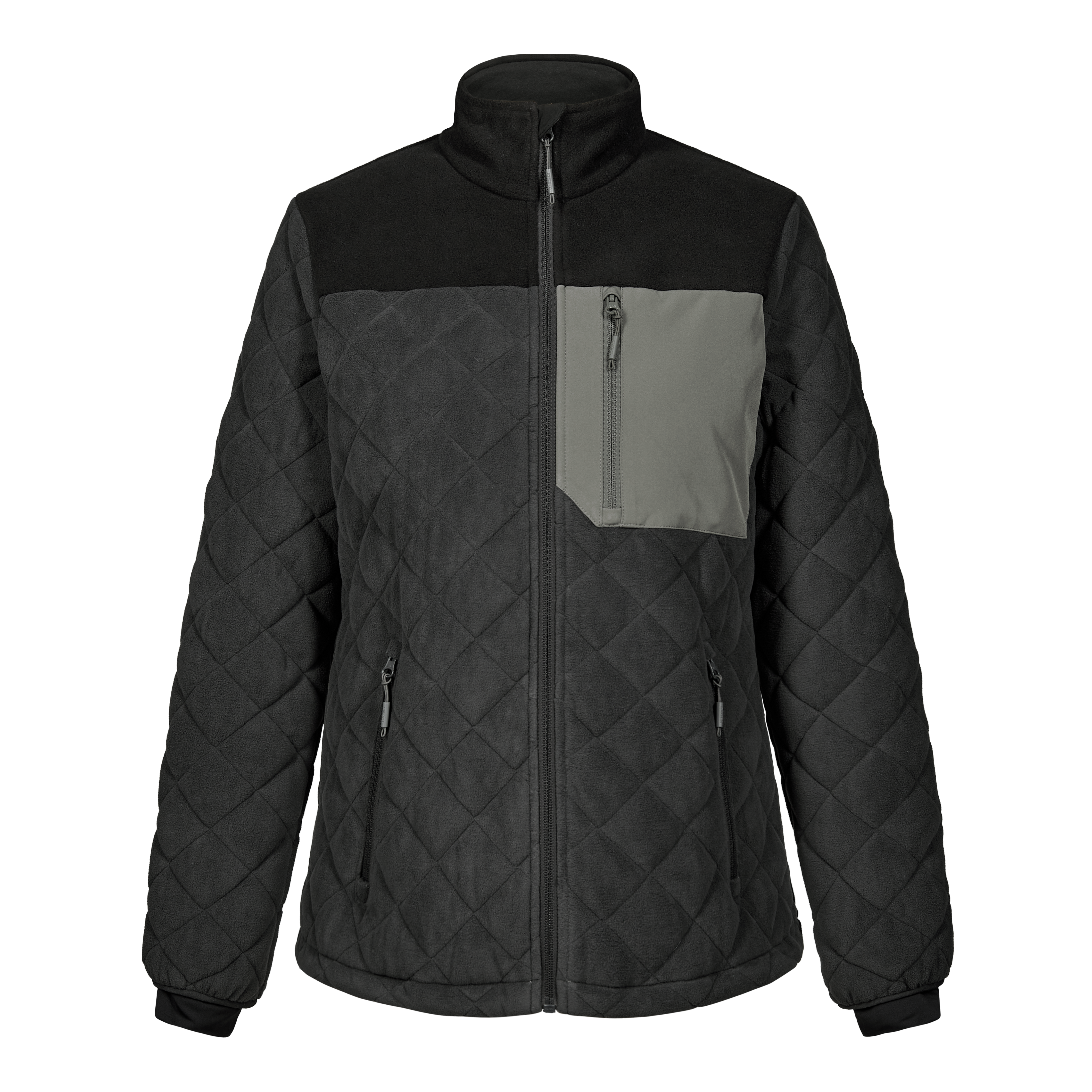 Engel Workwear Entire dame quiltet fleecejakke - Antrazitgrå/Sort [7920] / XS
