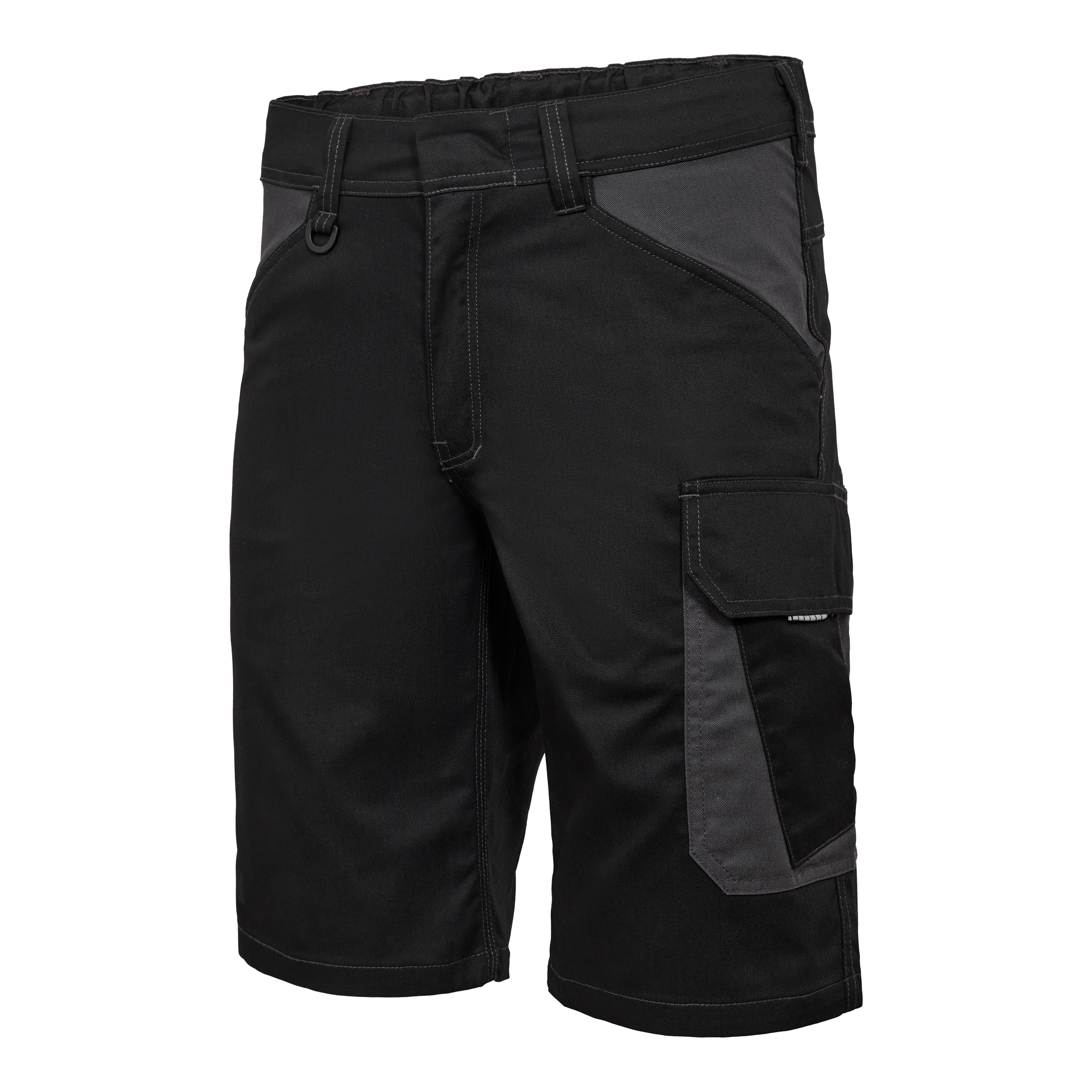 Engel Workwear Venture arbejdsshorts med skjult knaplukning - Sort/Antrazitgrå [2079] / 72
