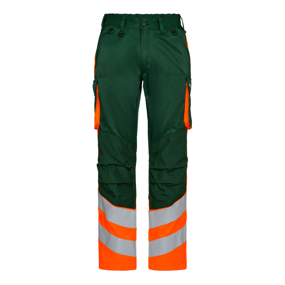 SAFETY Light Arbeitshose – Grün / Orange (Front)