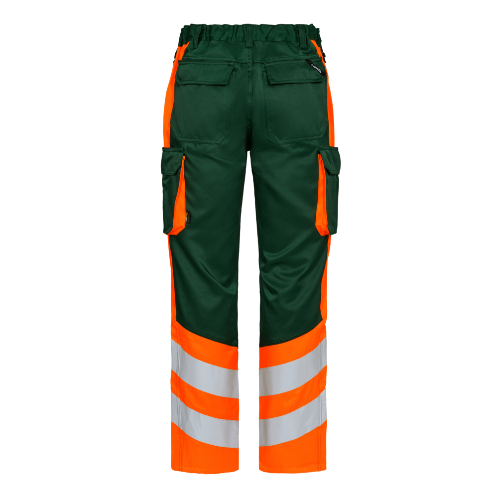 SAFETY Light Arbeitshose – Grün / Orange (Rücken)