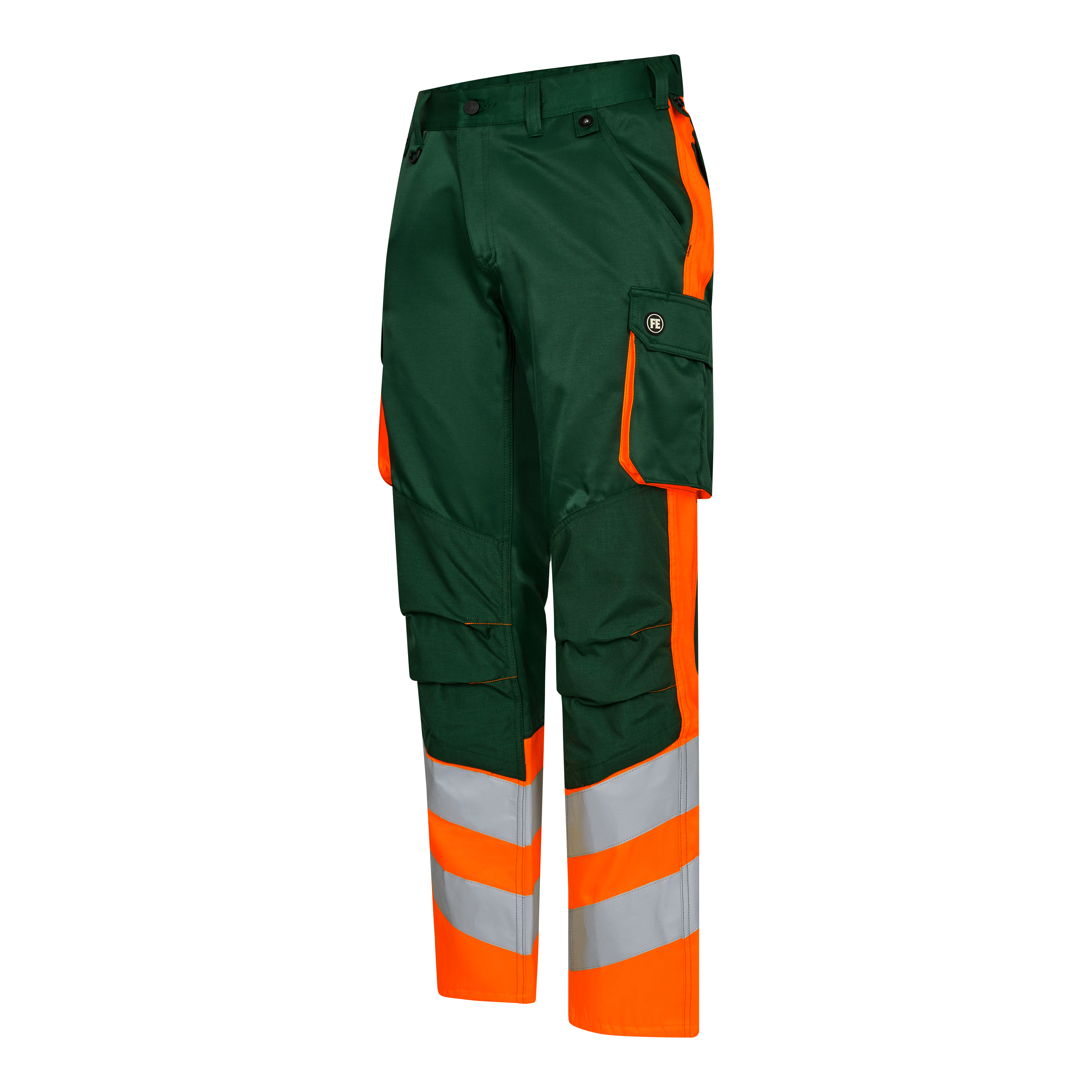 Engel Workwear Safety Light arbejdsbukser - Grøn/Orange [110] / K80