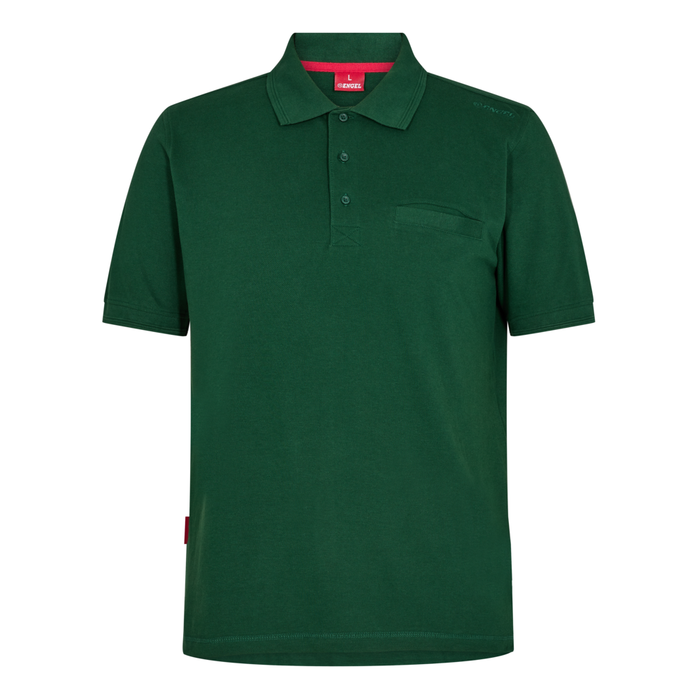 EXTEND Poloshirt mit Brusttasche – Grün (Front)