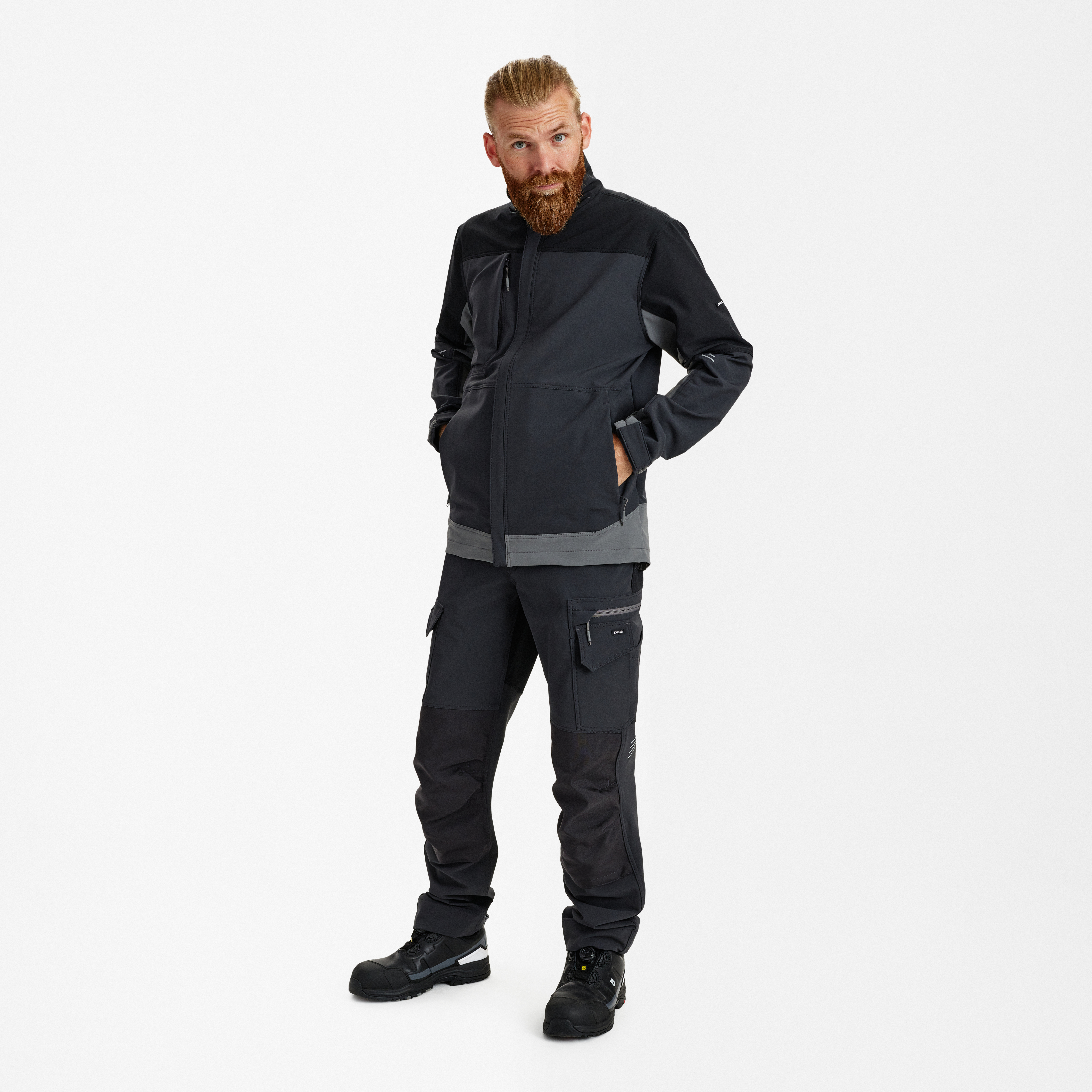 Engel Workwear Entire arbejdsjakke med 4-vejs stræk... - Antrazitgrå/Sort [7920] / XS