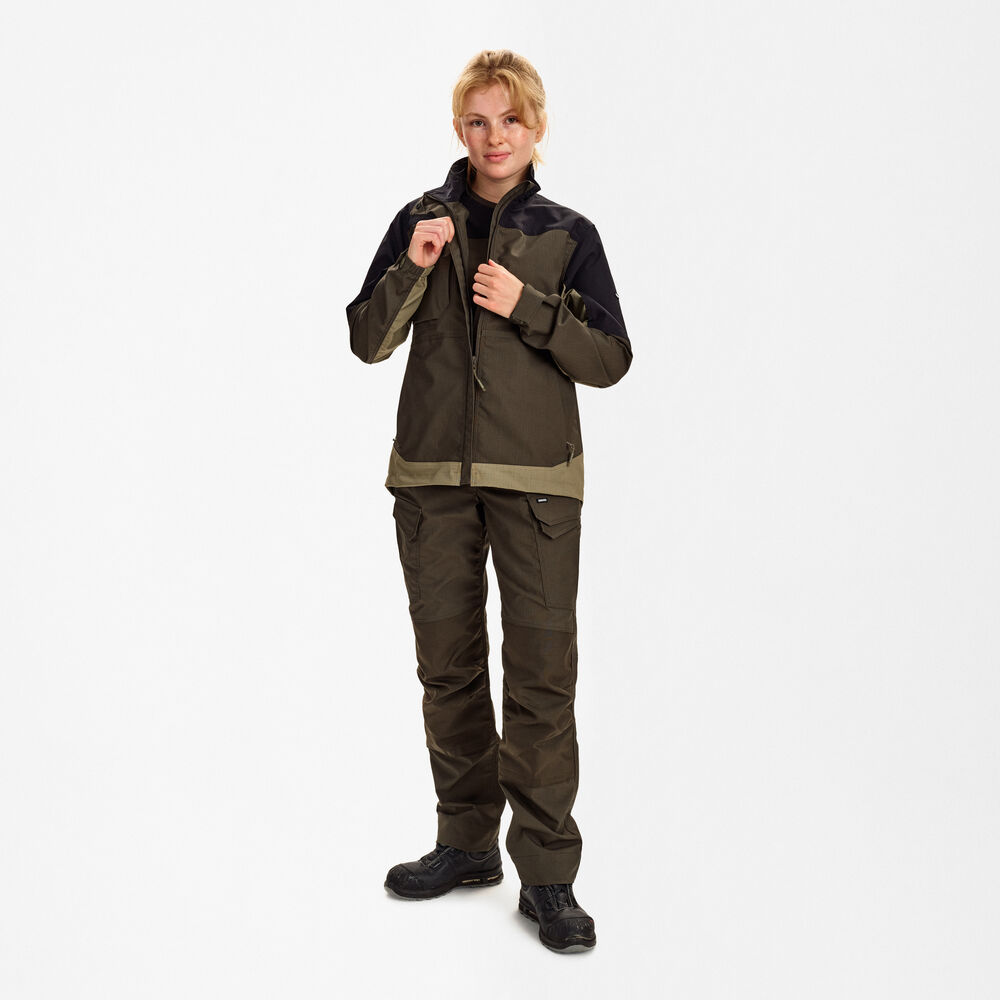 Ženska delovna jakna z 2-smernim stretch materialom – Forest Green / Black