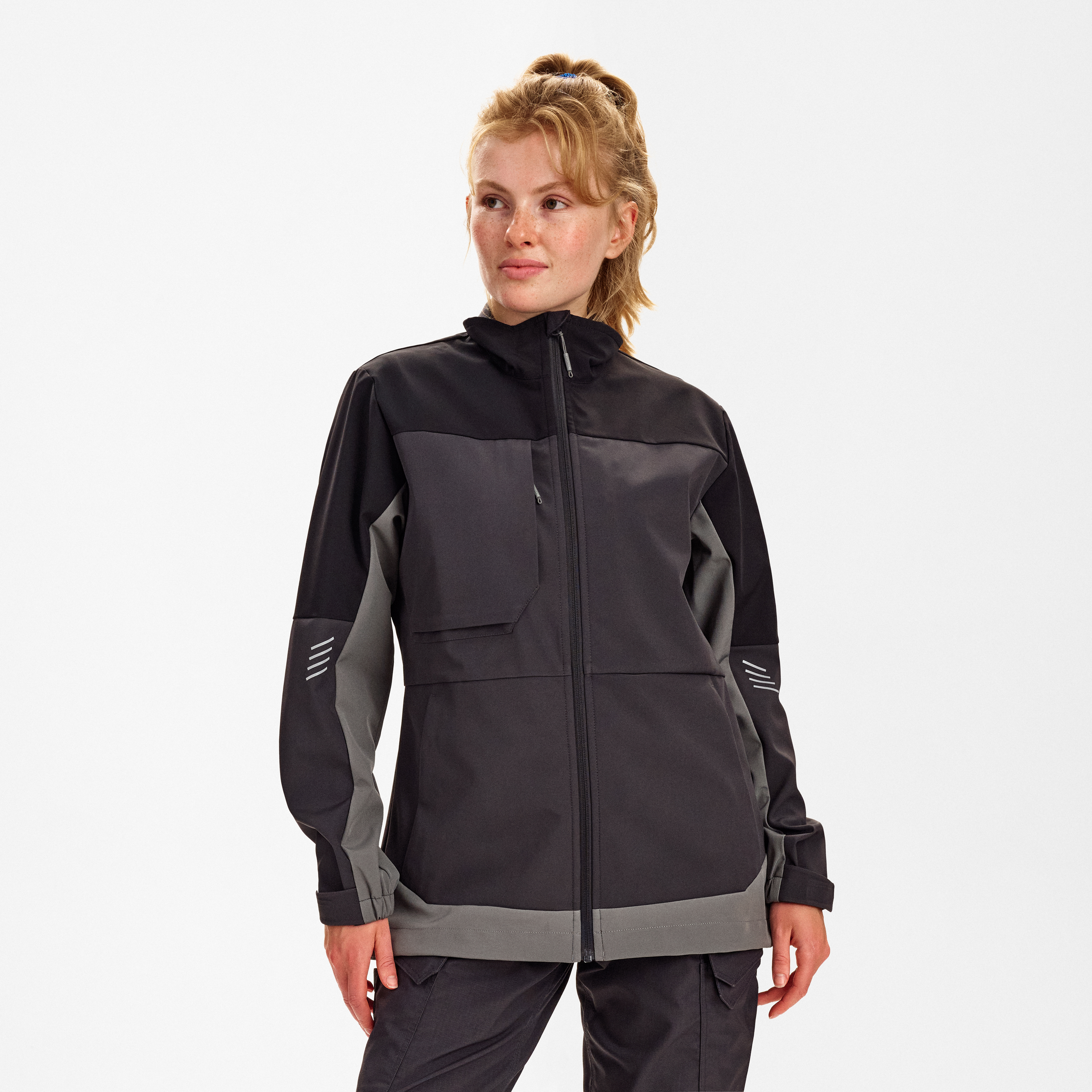 Engel Workwear Entire dame softshelljakke - Antrazitgrå/Sort [7920] / XS