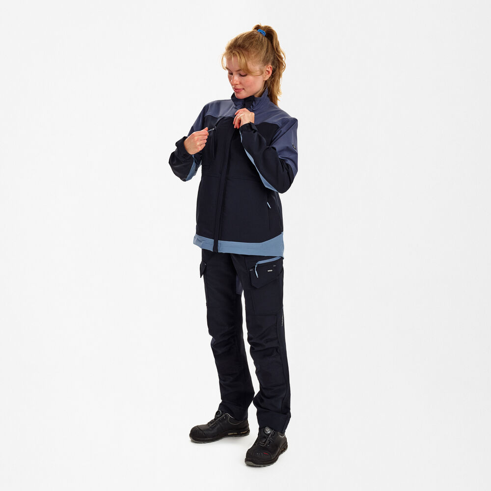 Ženska delovna jakna s 4-smernim stretch materialom – Deep Blue / Dark Sea