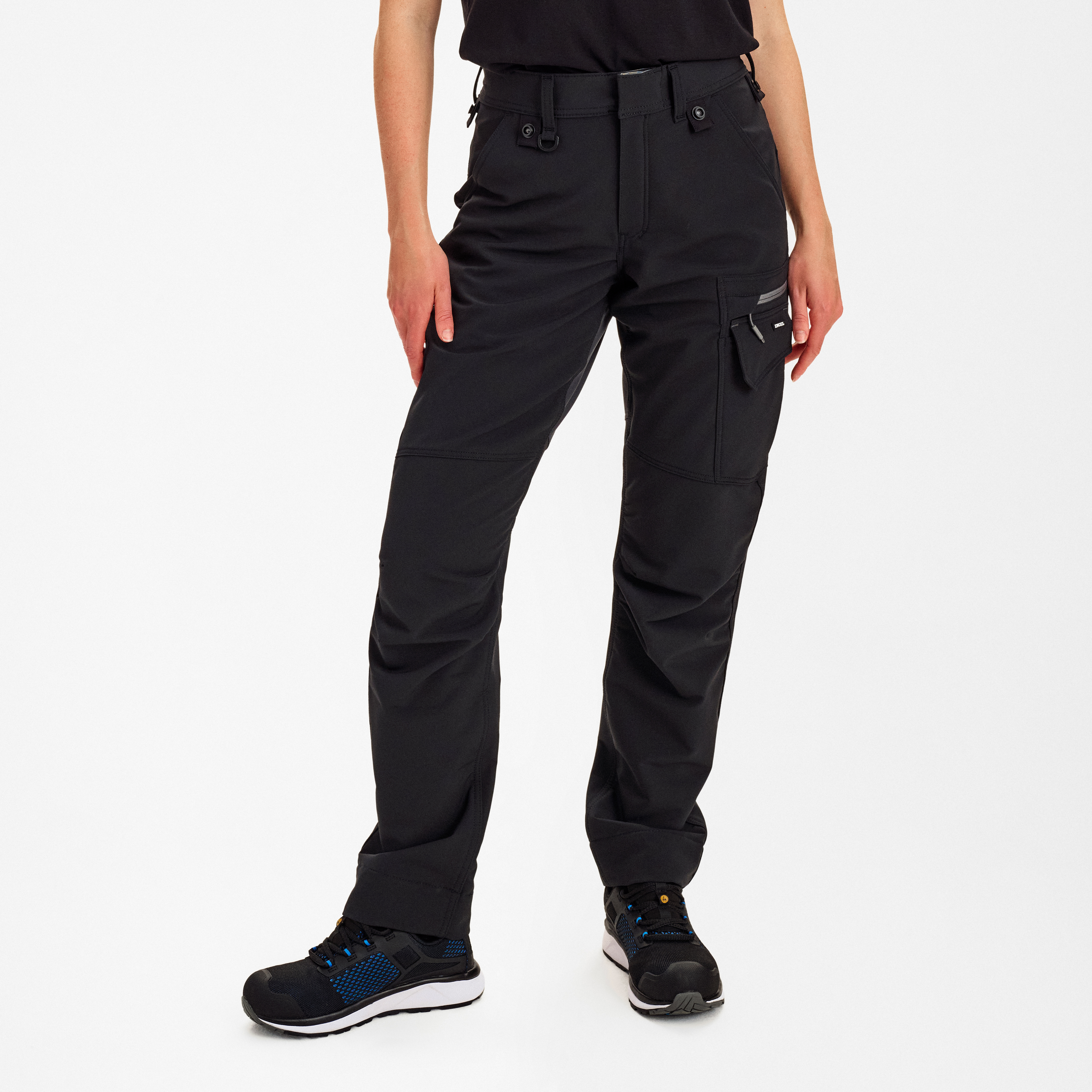 Engel Workwear Entire dame servicebukser med 4-vejs stræk - Sort/Antrazitgrå [2079] / 34