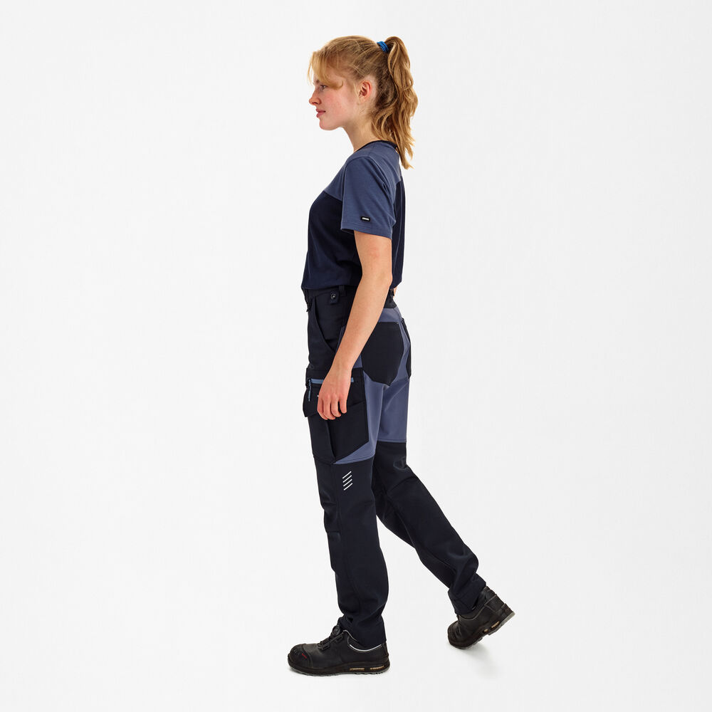 Ženske servisne hlače s 4-smernim stretch materialom – Deep Blue / Dark Sea