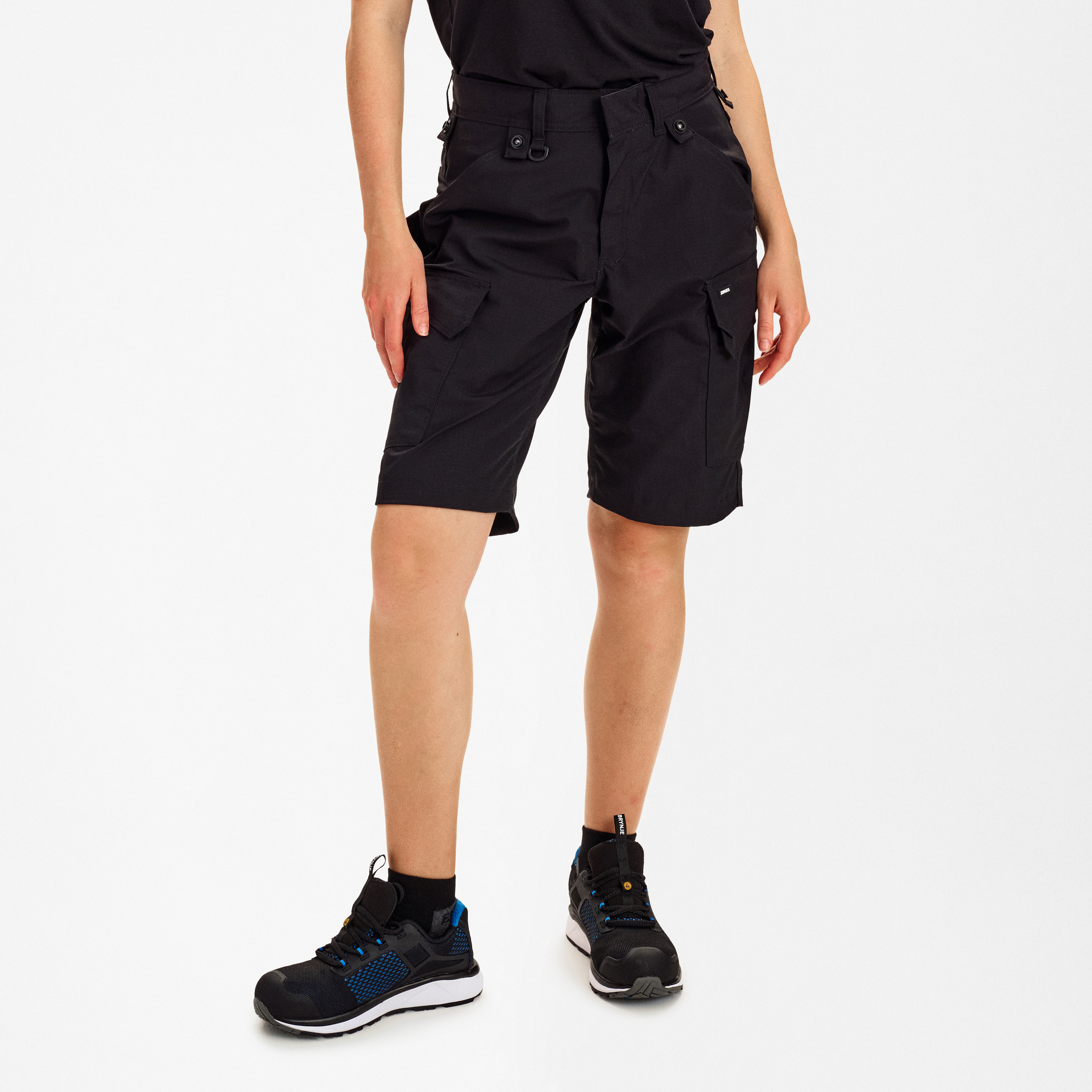 Engel Workwear Entire dame shorts med 2-vejs stræk - Sort [20] / 34