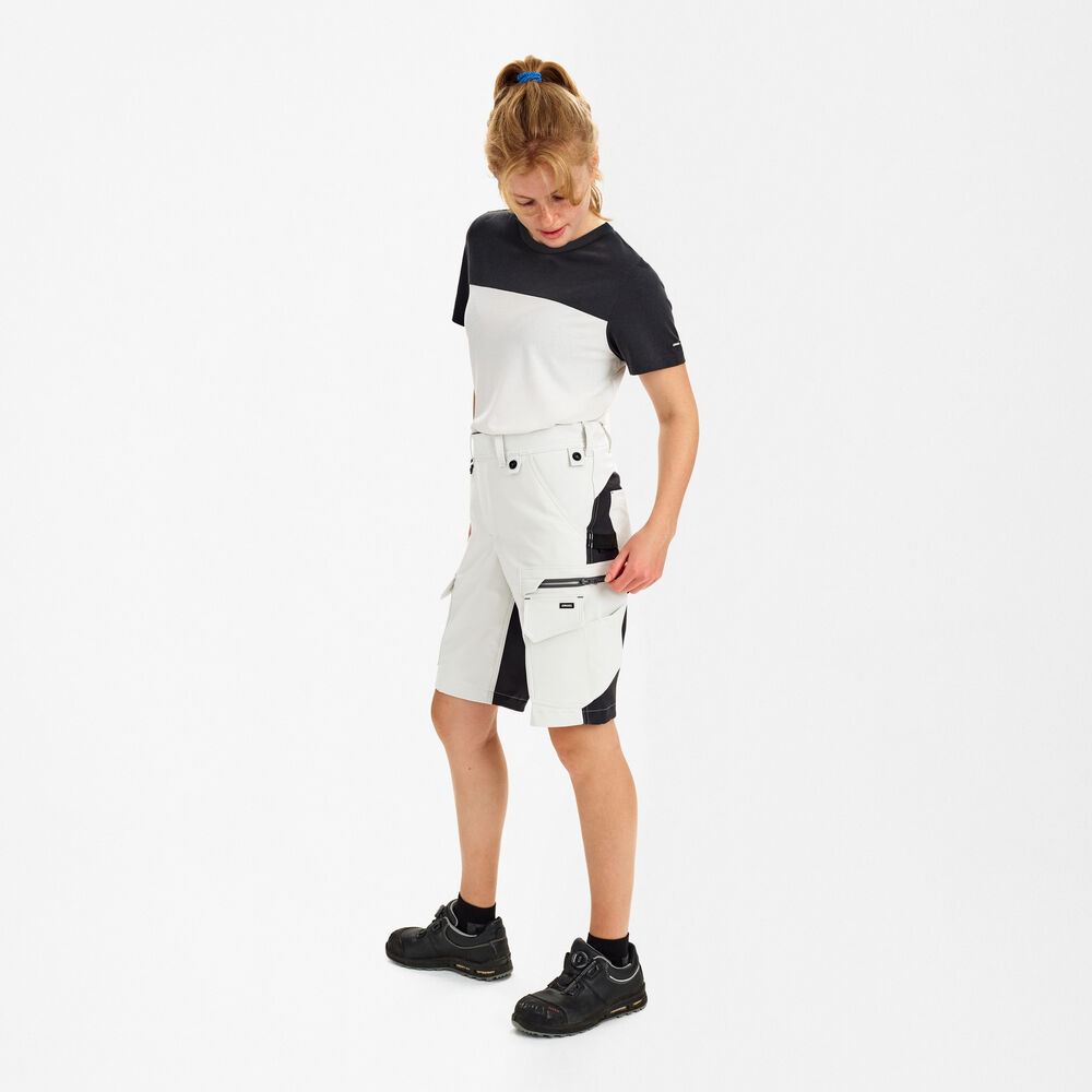 Ženske delovne kratke hlače s 4-smernim stretch materialom – Bone White / Anthracite Grey