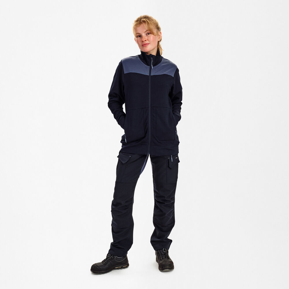 Ženski pulover with collar – Deep Blue / Dark Sea