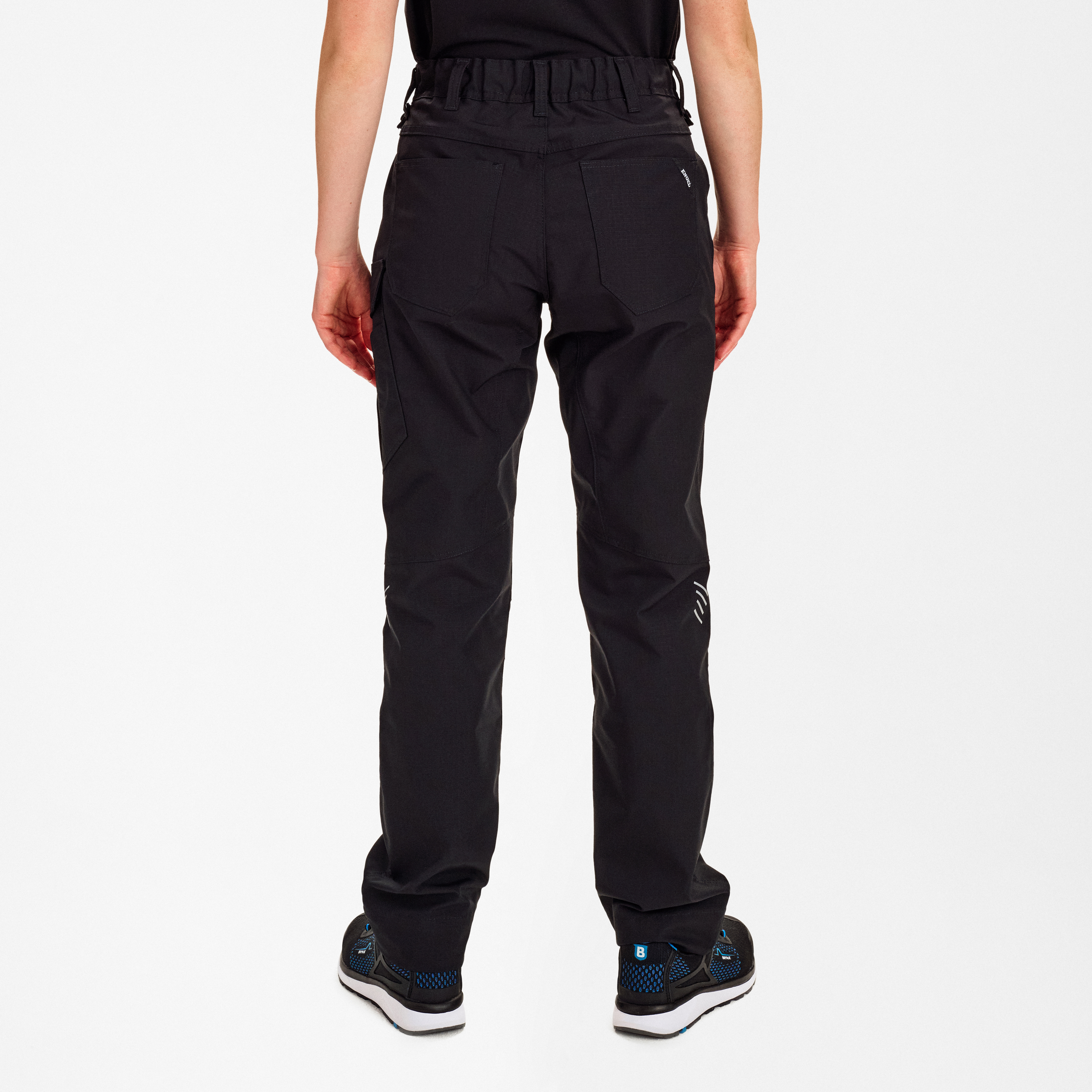 Engel Workwear Entire dame servicebukser med 2-vejs stræk - Sort [20] / 34