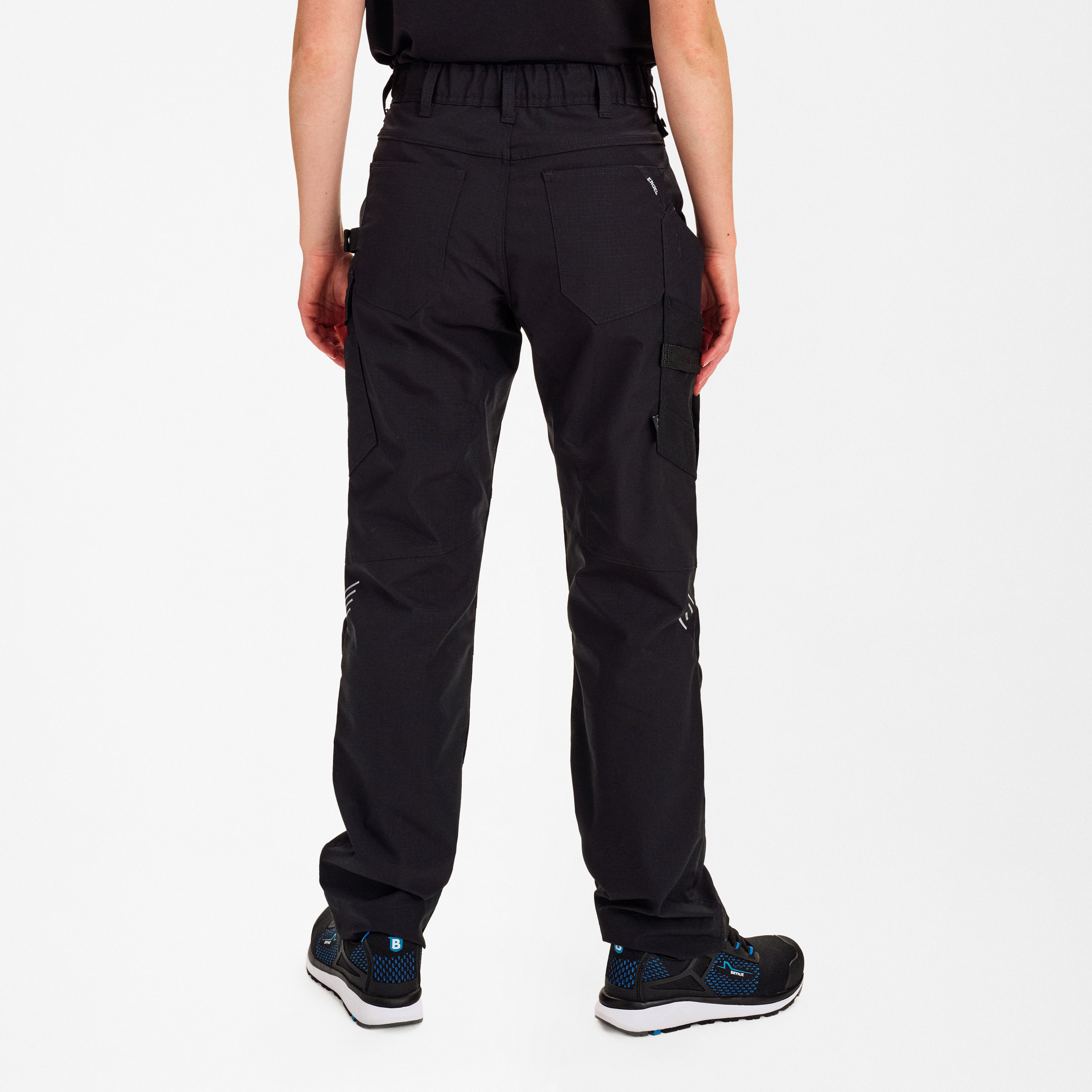 Engel Workwear Entire dame arbejdsbukser med 2-vejs stræk - Sort [20] / 34
