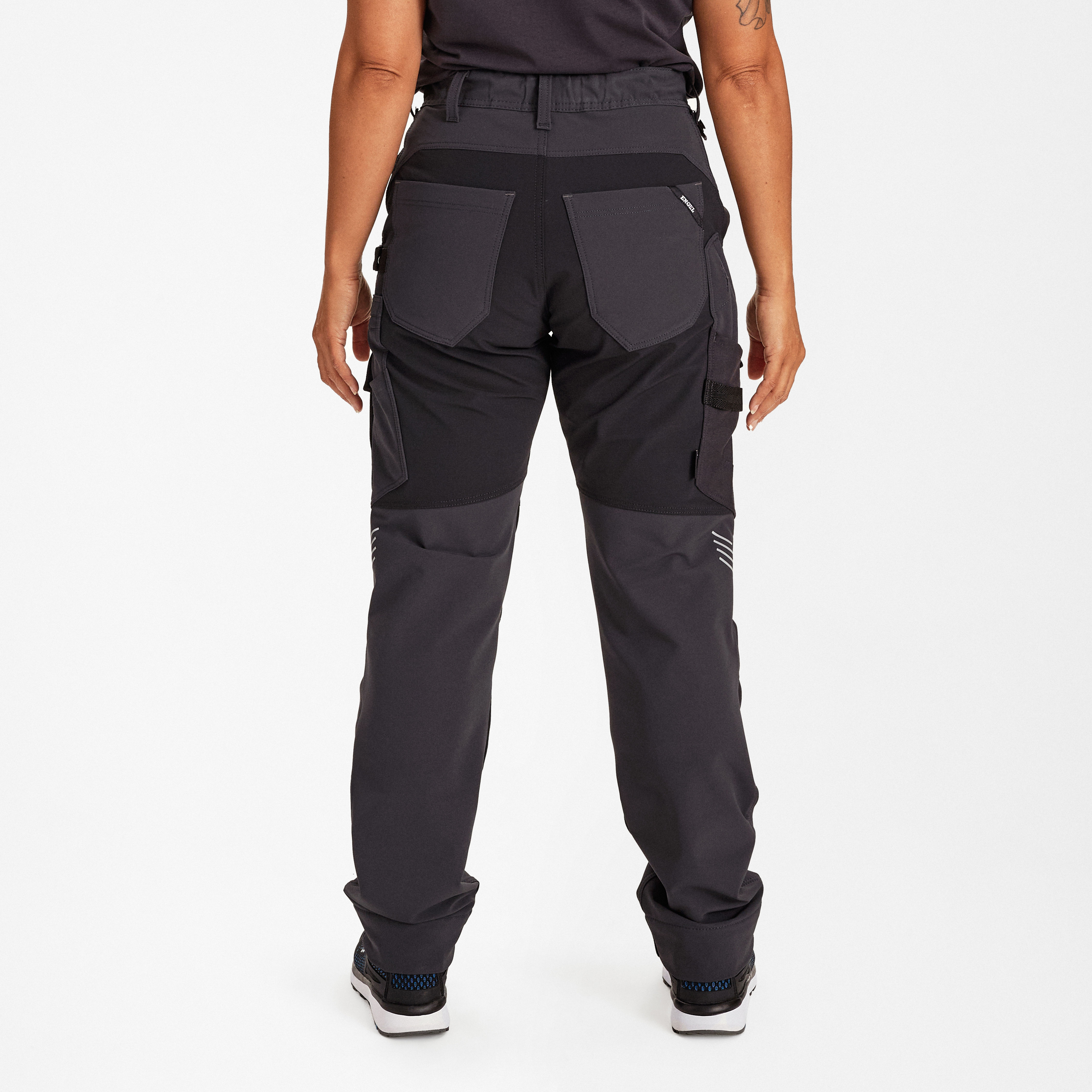 Engel Workwear Entire dame arbejdsbukser med 4-vejs stræk - Antrazitgrå/Sort [7920] / 34