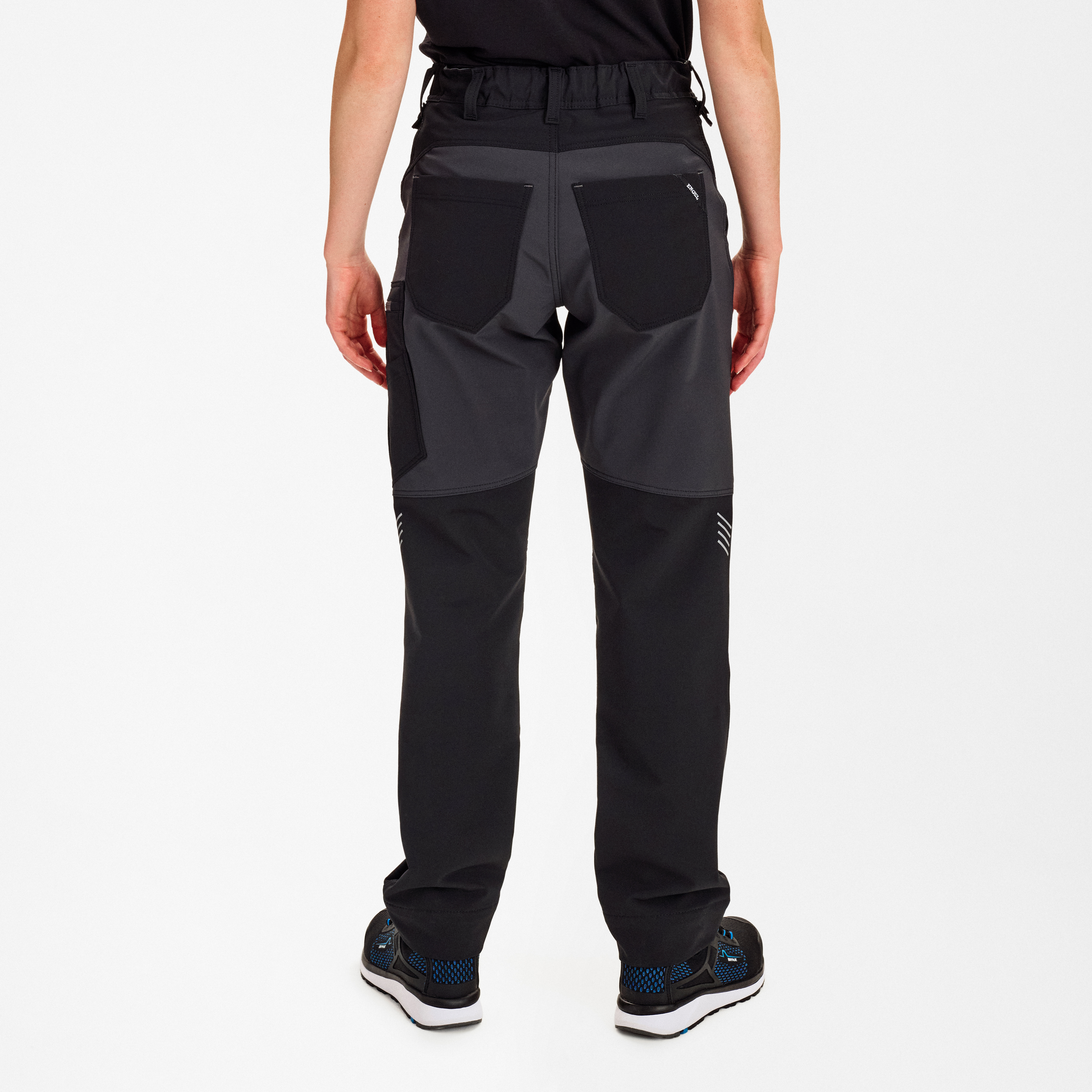 Engel Workwear Entire dame servicebukser med 4-vejs stræk - Sort/Antrazitgrå [2079] / 34