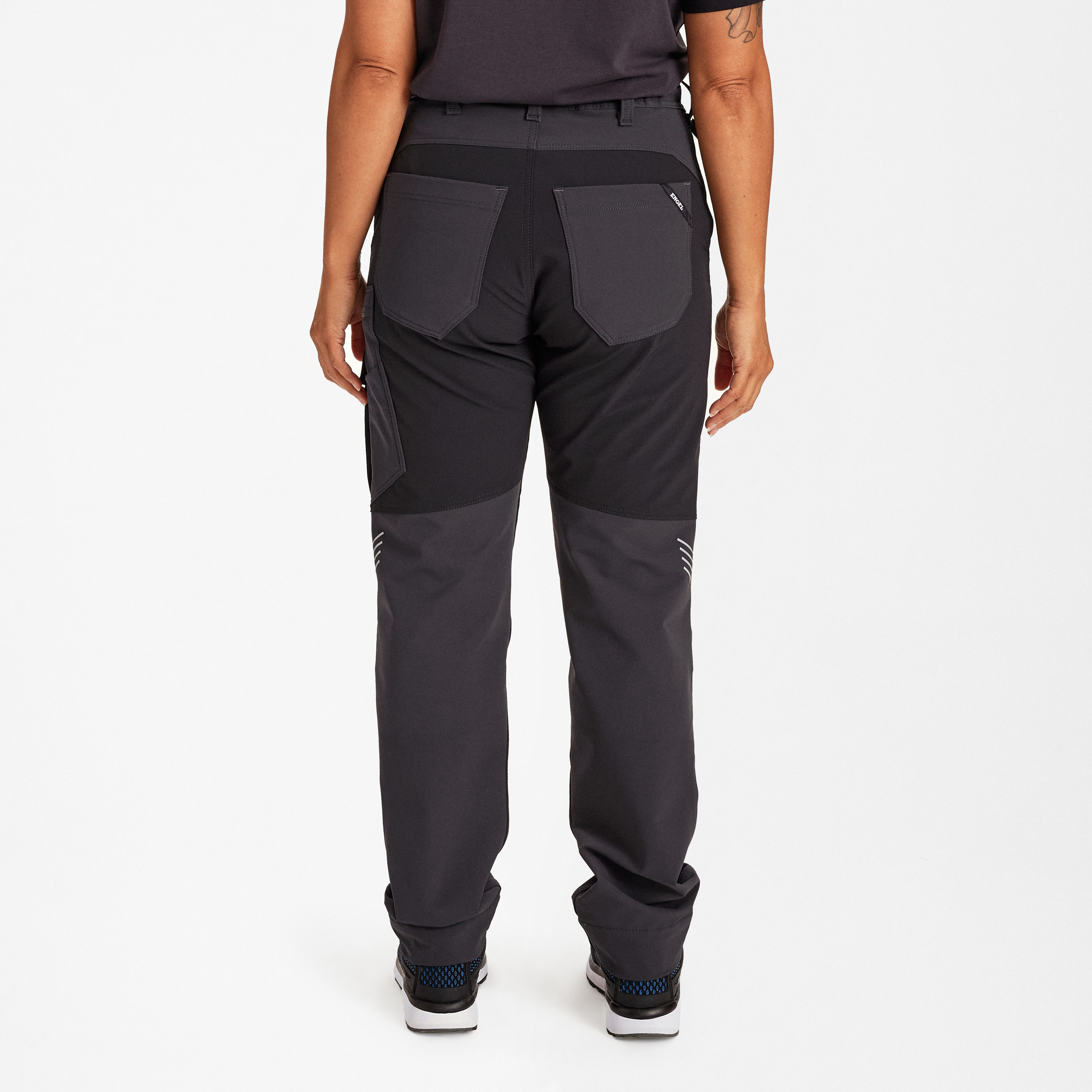 Engel Workwear Entire dame servicebukser med 4-vejs stræk - Antrazitgrå/Sort [7920] / 34