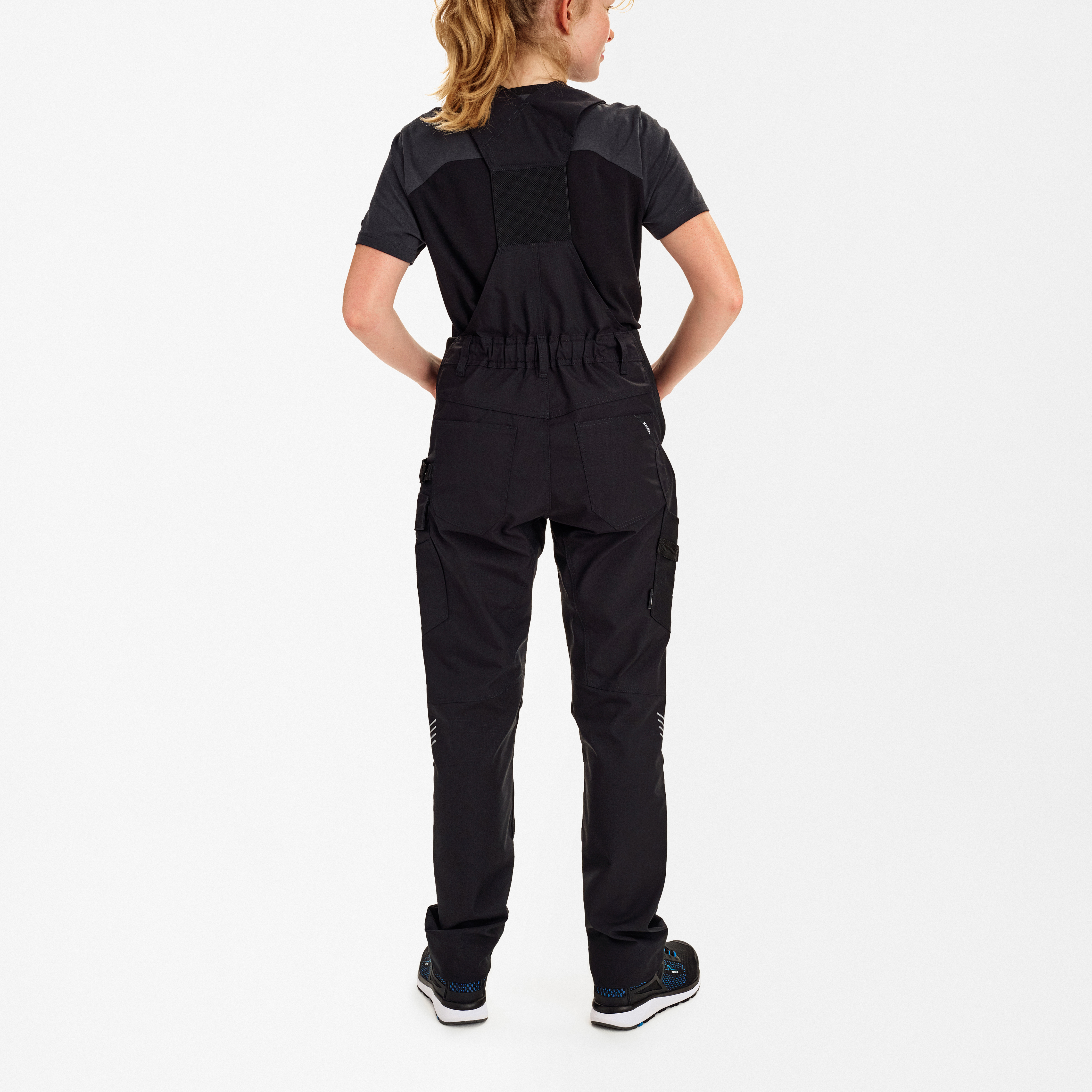 Engel Workwear Entire dame overall med 2-vejs stræk - Sort [20] / 34