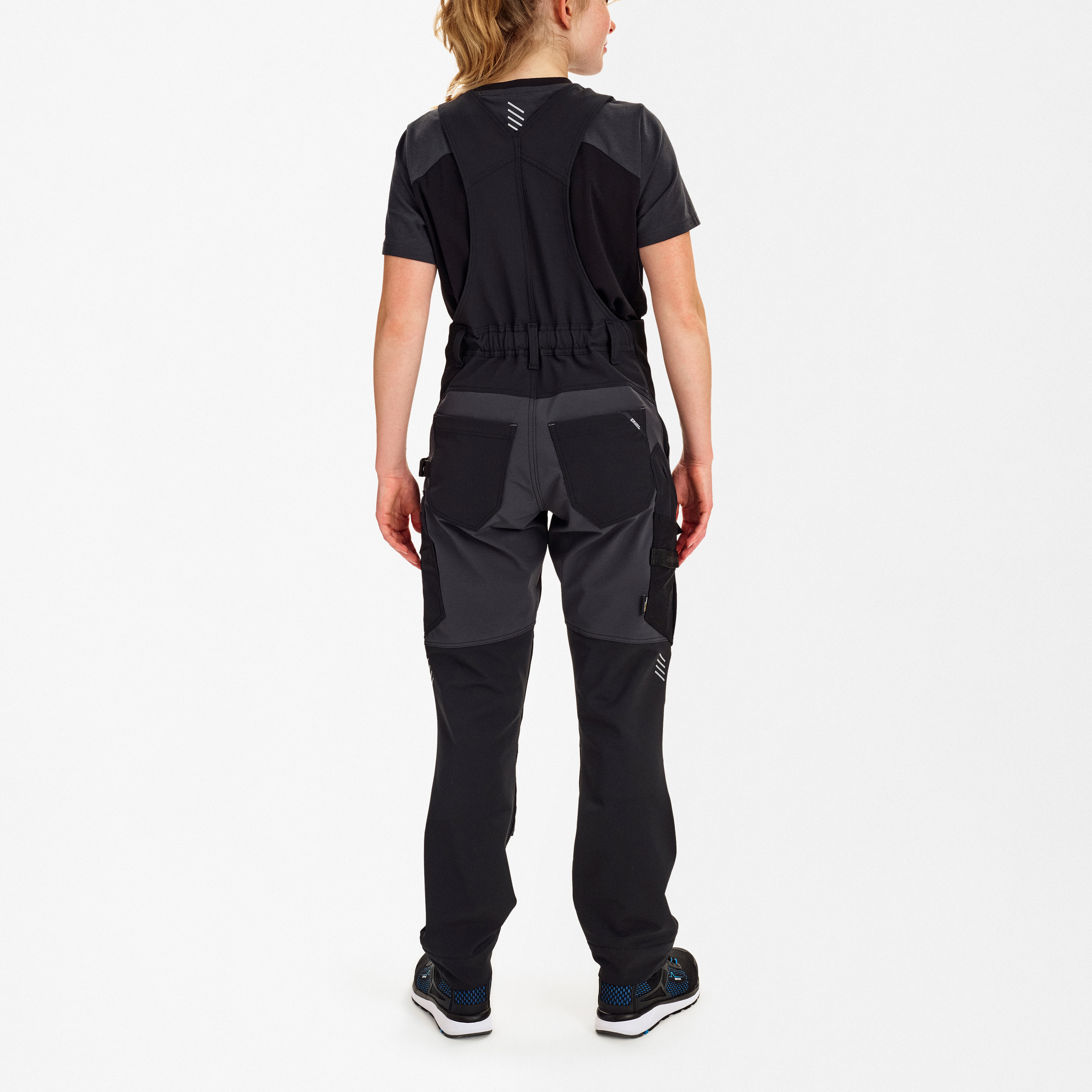 Engel Workwear Entire dame overall med 4-vejs stræk - Sort/Antrazitgrå [2079] / 34