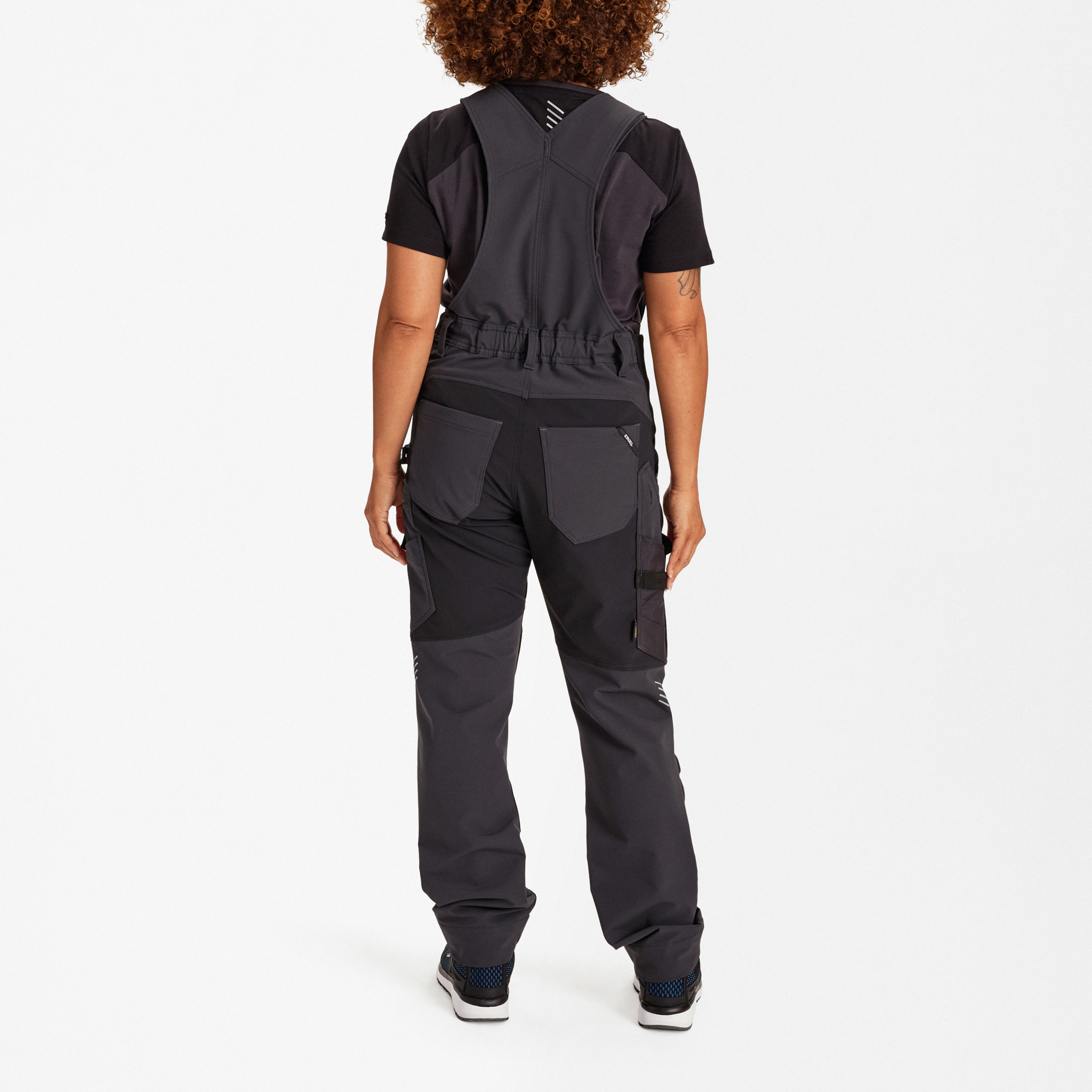 Engel Workwear Entire dame overall med 4-vejs stræk - Antrazitgrå/Sort [7920] / 34