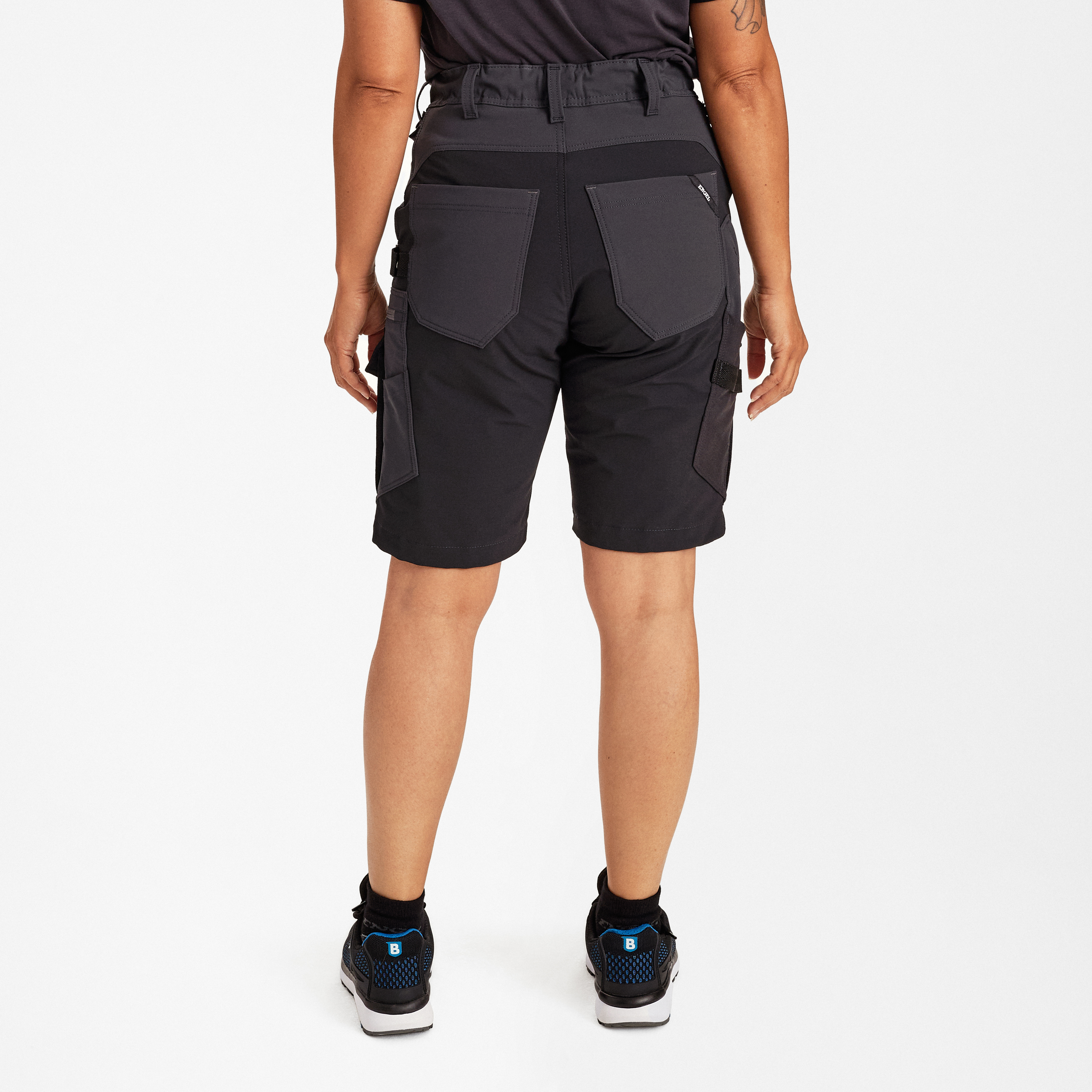 Engel Workwear Entire dame arbejdsshorts med 4-vejs stræk - Antrazitgrå/Sort [7920] / 34
