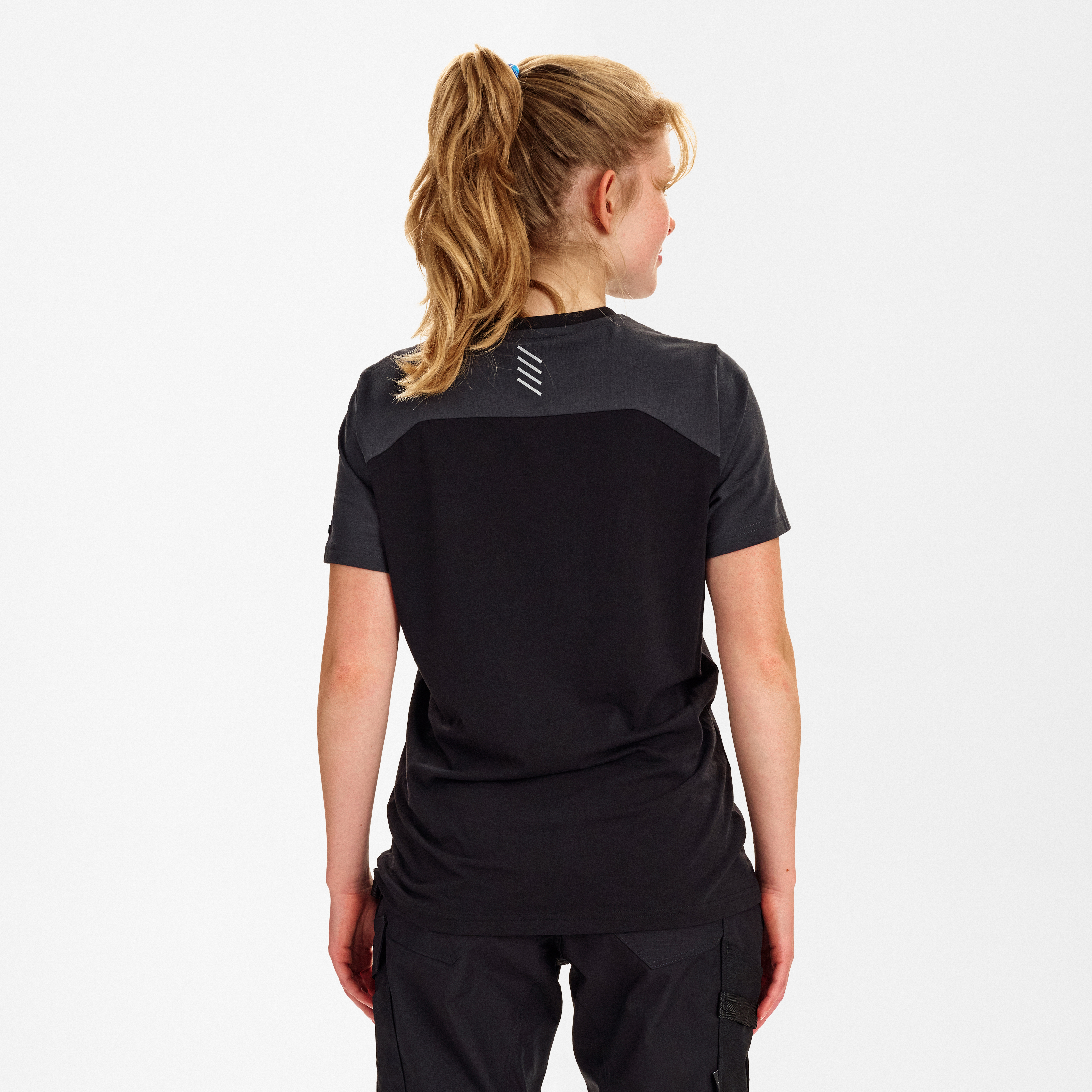Engel Workwear Entire dame T-shirt - Sort/Antrazitgrå [2079] / XS