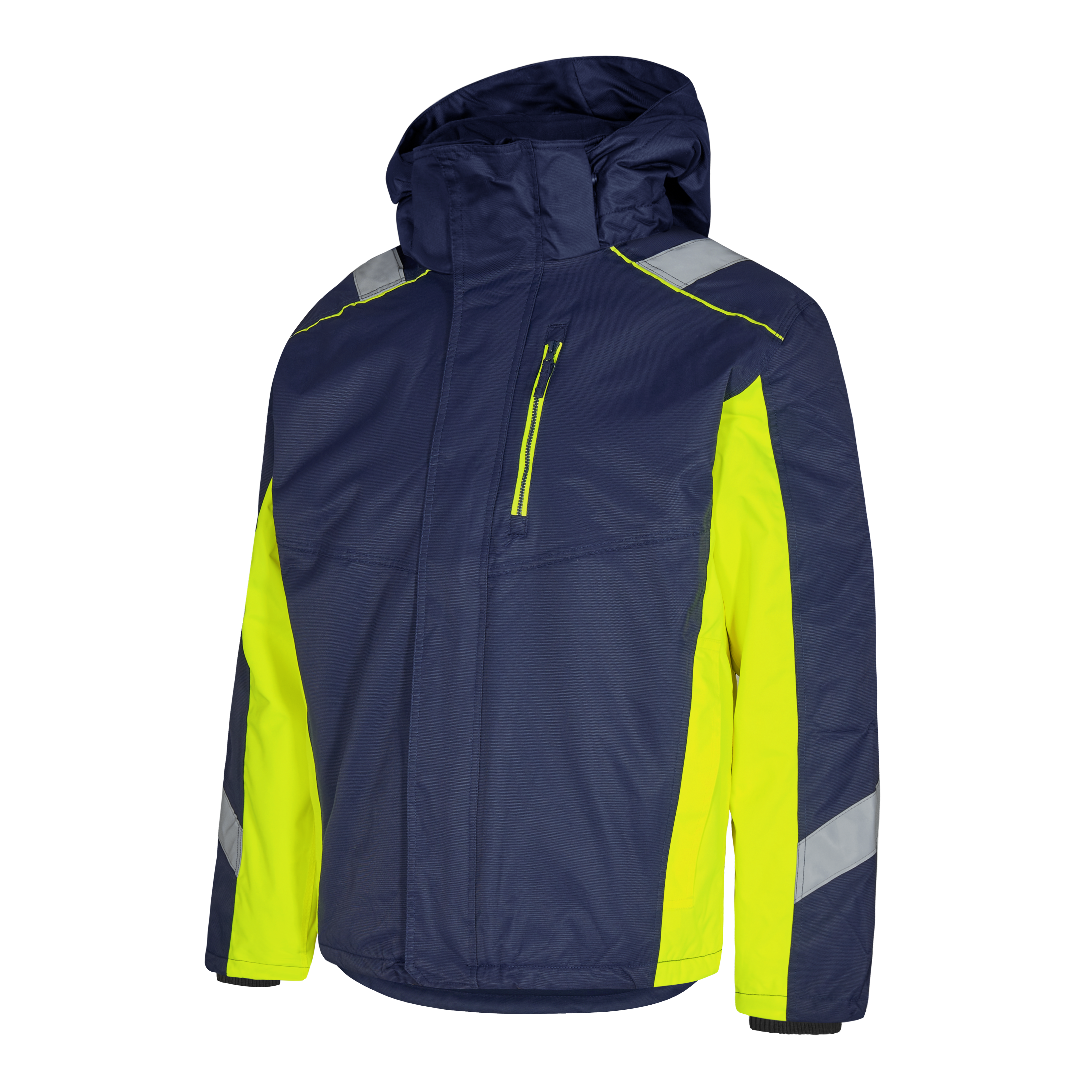 Engel Workwear Cargo vinterjakke - Blue Ink/Gul [16538] / XS