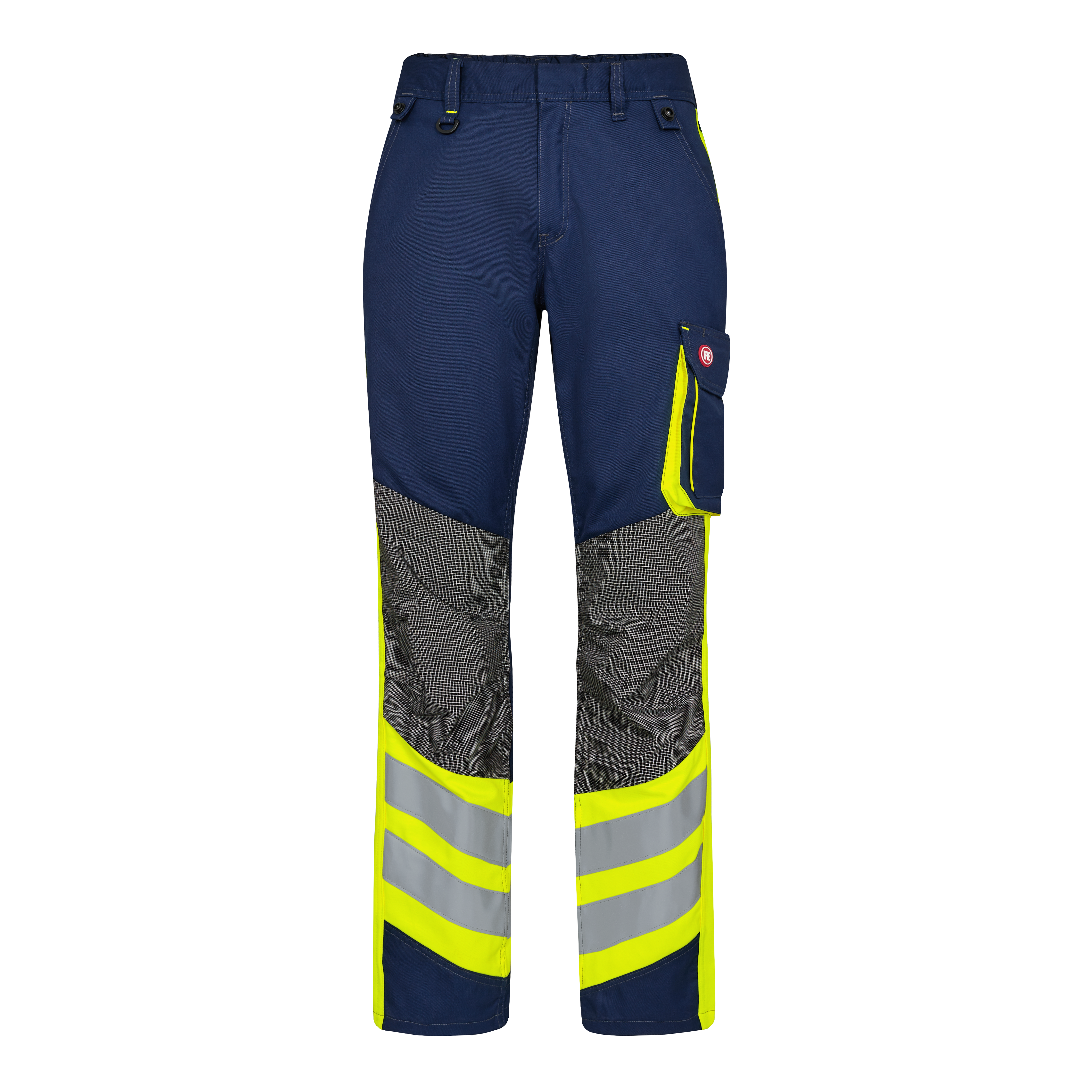 Engel Workwear Cargo arbejdsbukser - Blue Ink/Gul [16538] / K80