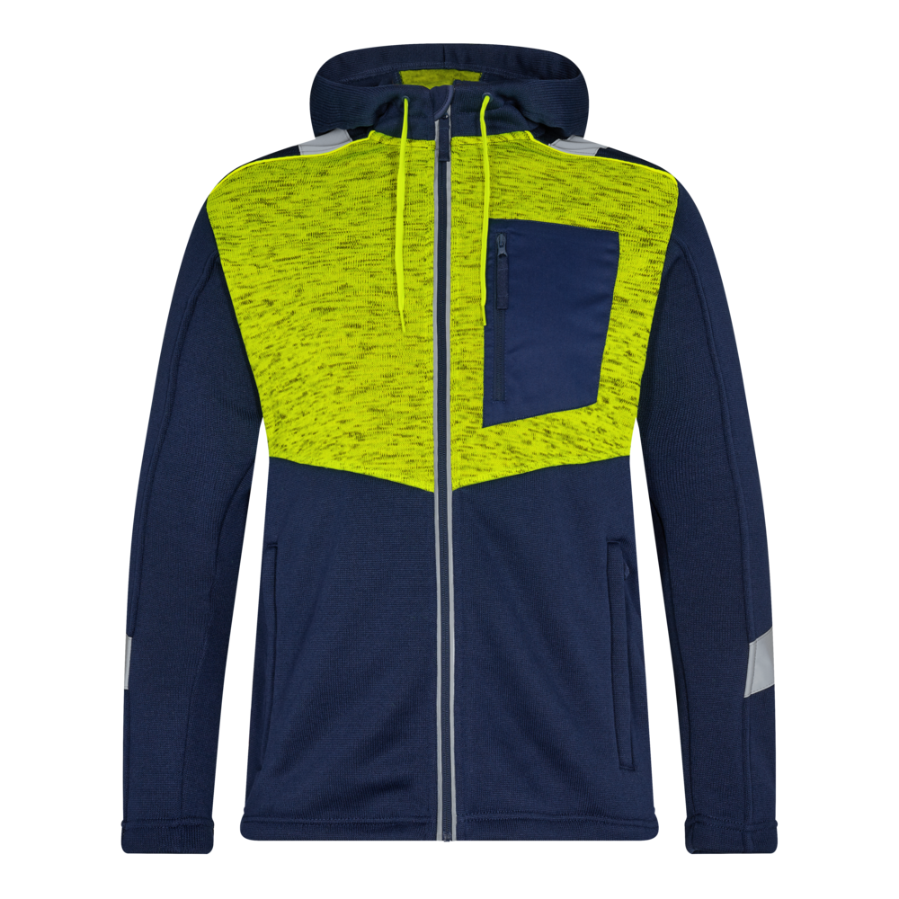 CARGO Strickcardigan – Blue Ink / Gelb (Front)