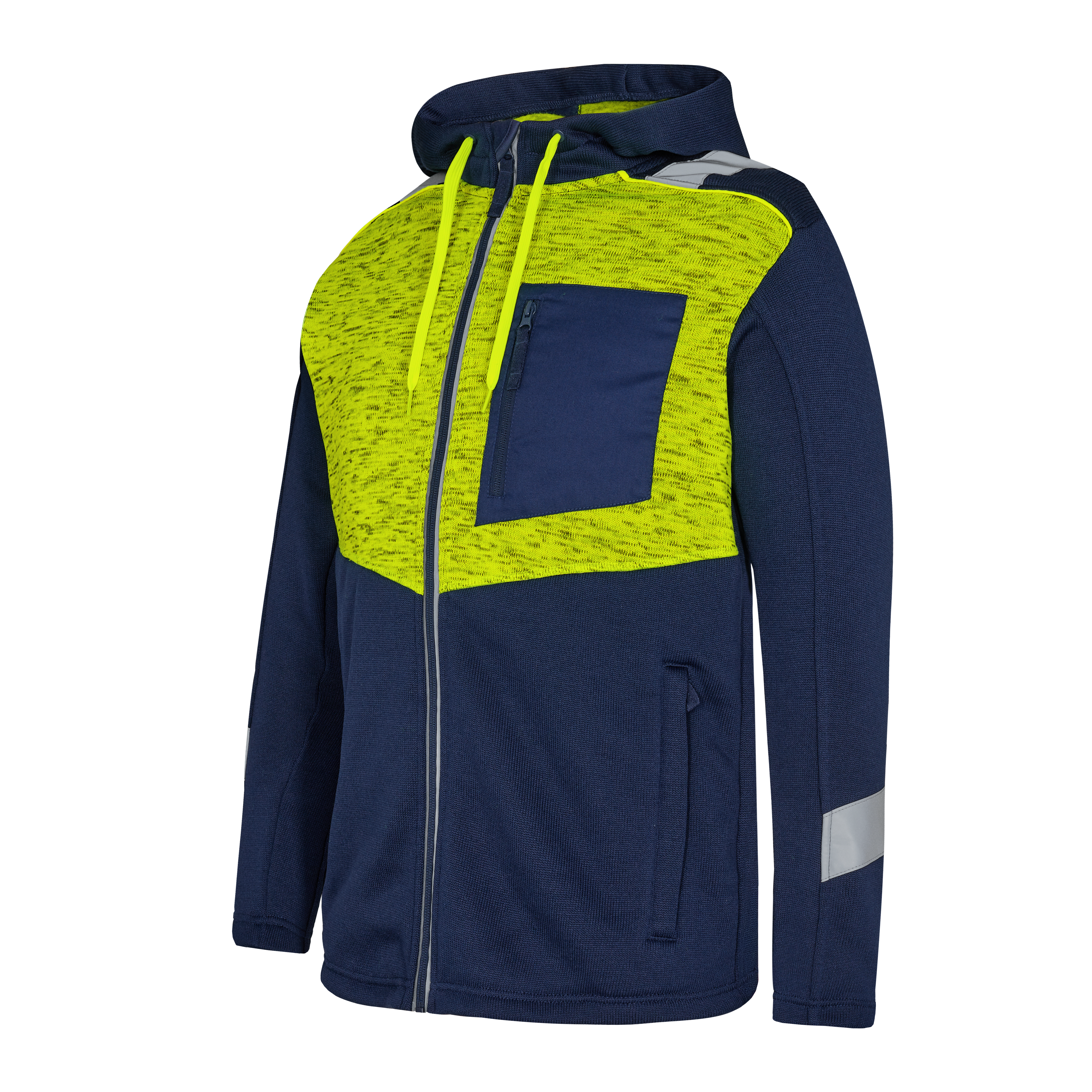 Engel Workwear Cargo strik cardigan - Blue Ink/Gul [16538] / XS
