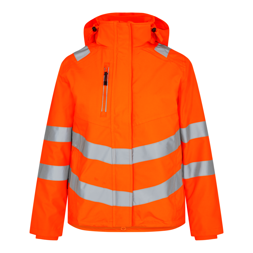 SAFETY Damen Winterjacke – Warnorange (Front)