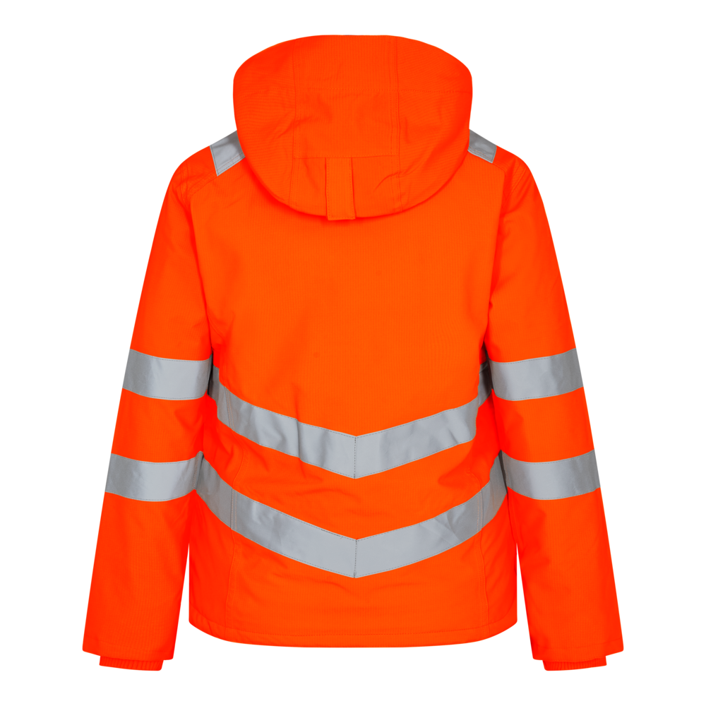 SAFETY Damen Winterjacke – Warnorange (Rücken)