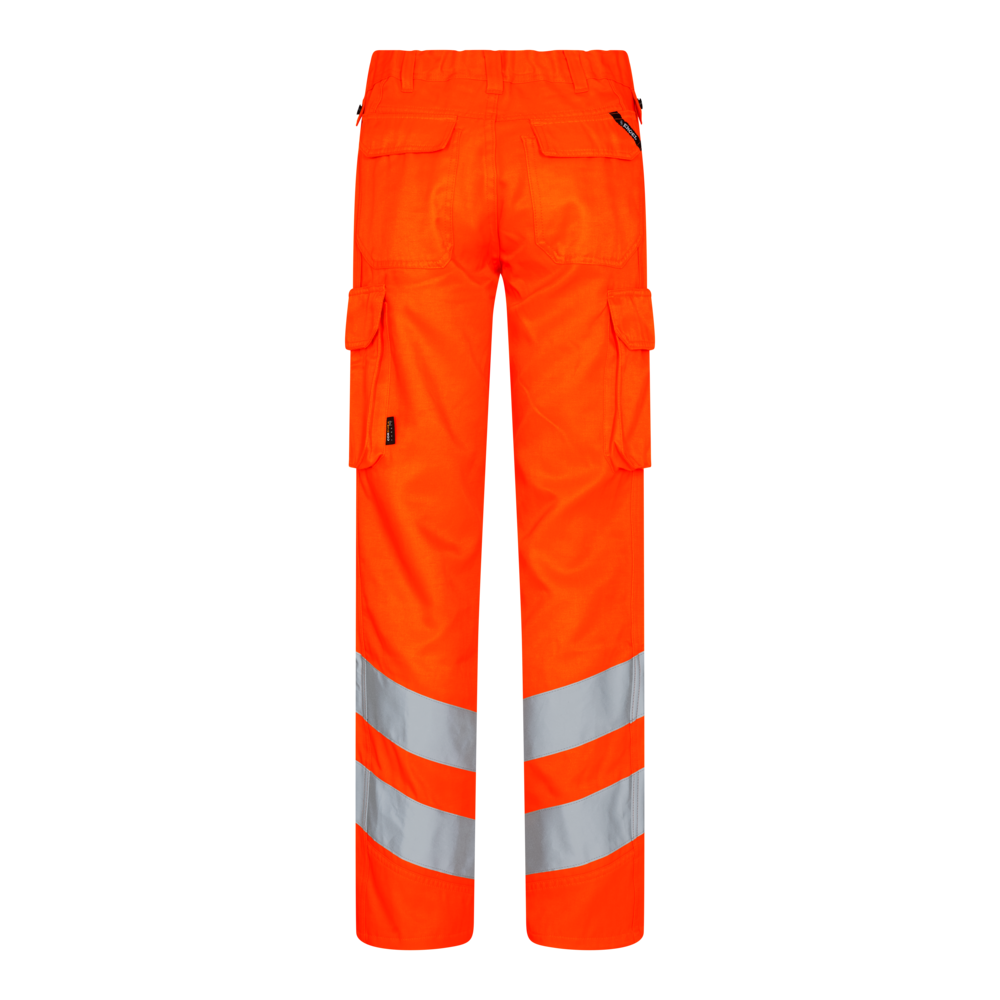 SAFETY Light Damen Arbeitshose – Warnorange (Rücken)