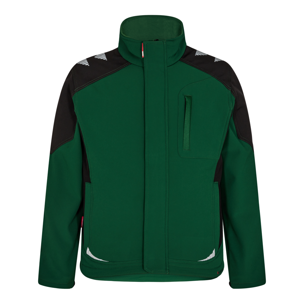 GALAXY Softshelljacke – Grün / Schwarz (Front)