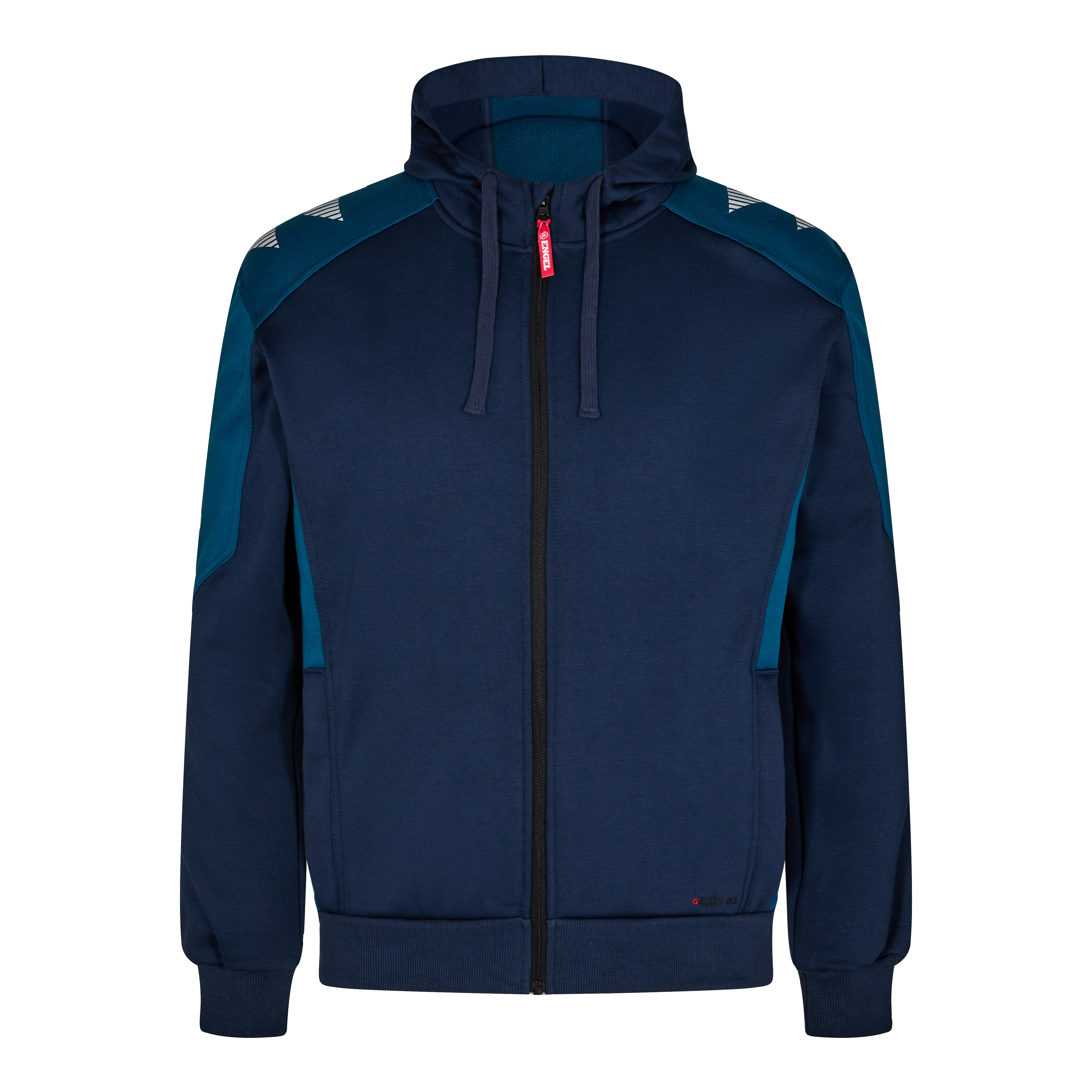 Engel Workwear Galaxy sweat cardigan med hætte - Blue Ink/Dark Petrol [16577] / XS
