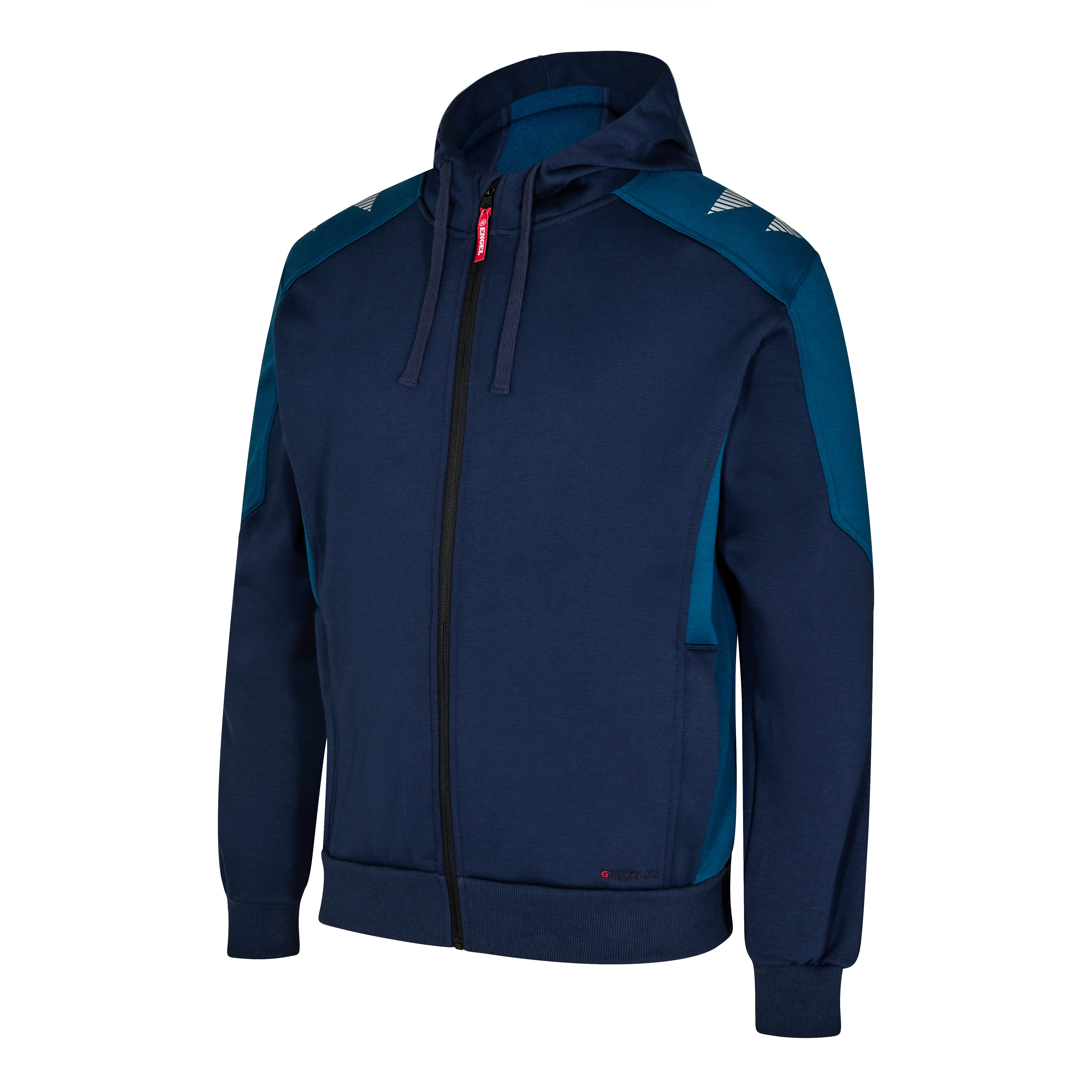 Engel Workwear Galaxy sweat cardigan med hætte - Blue Ink/Dark Petrol [16577] / XS