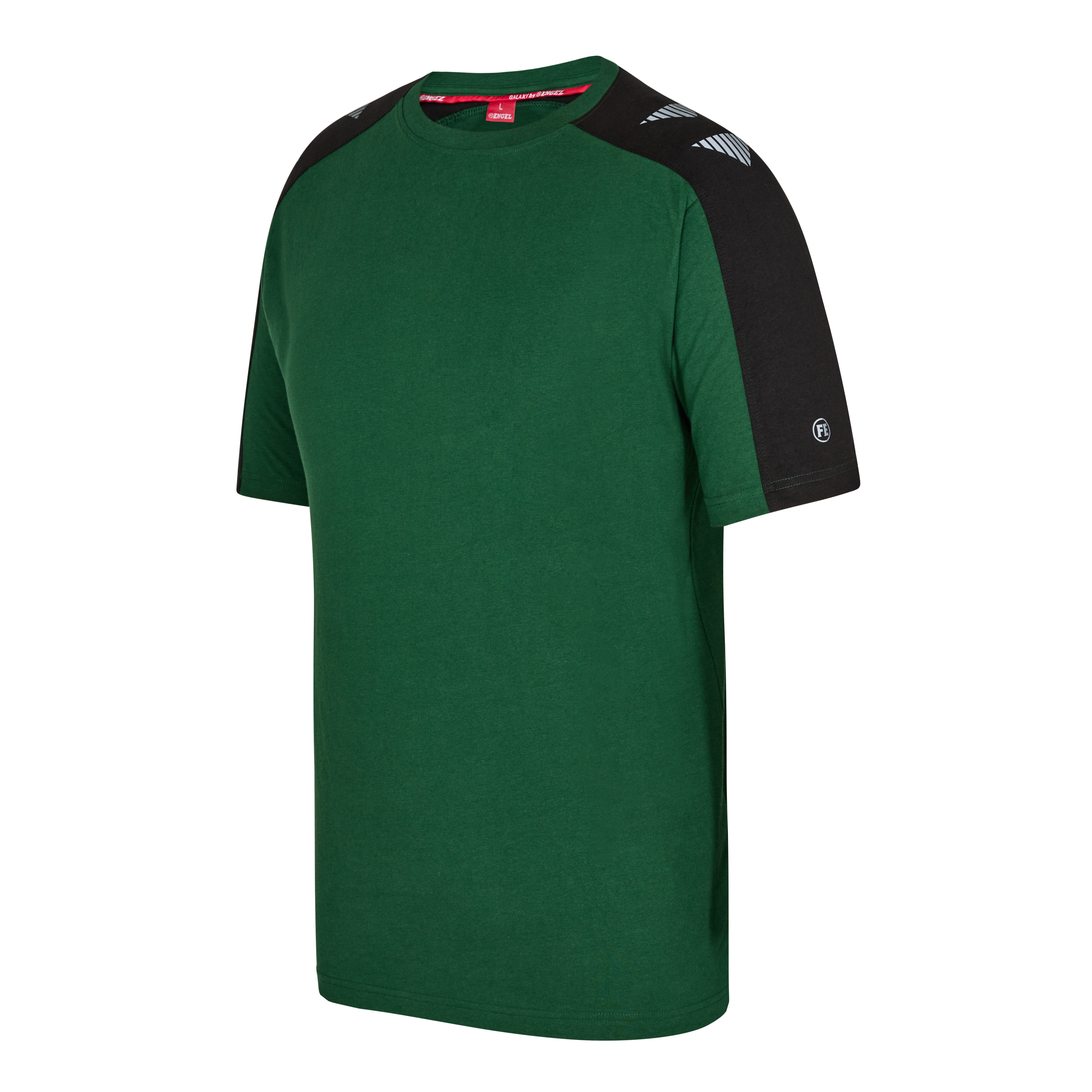 Engel Workwear Galaxy T-shirt - Grøn/Sort [120] / XS