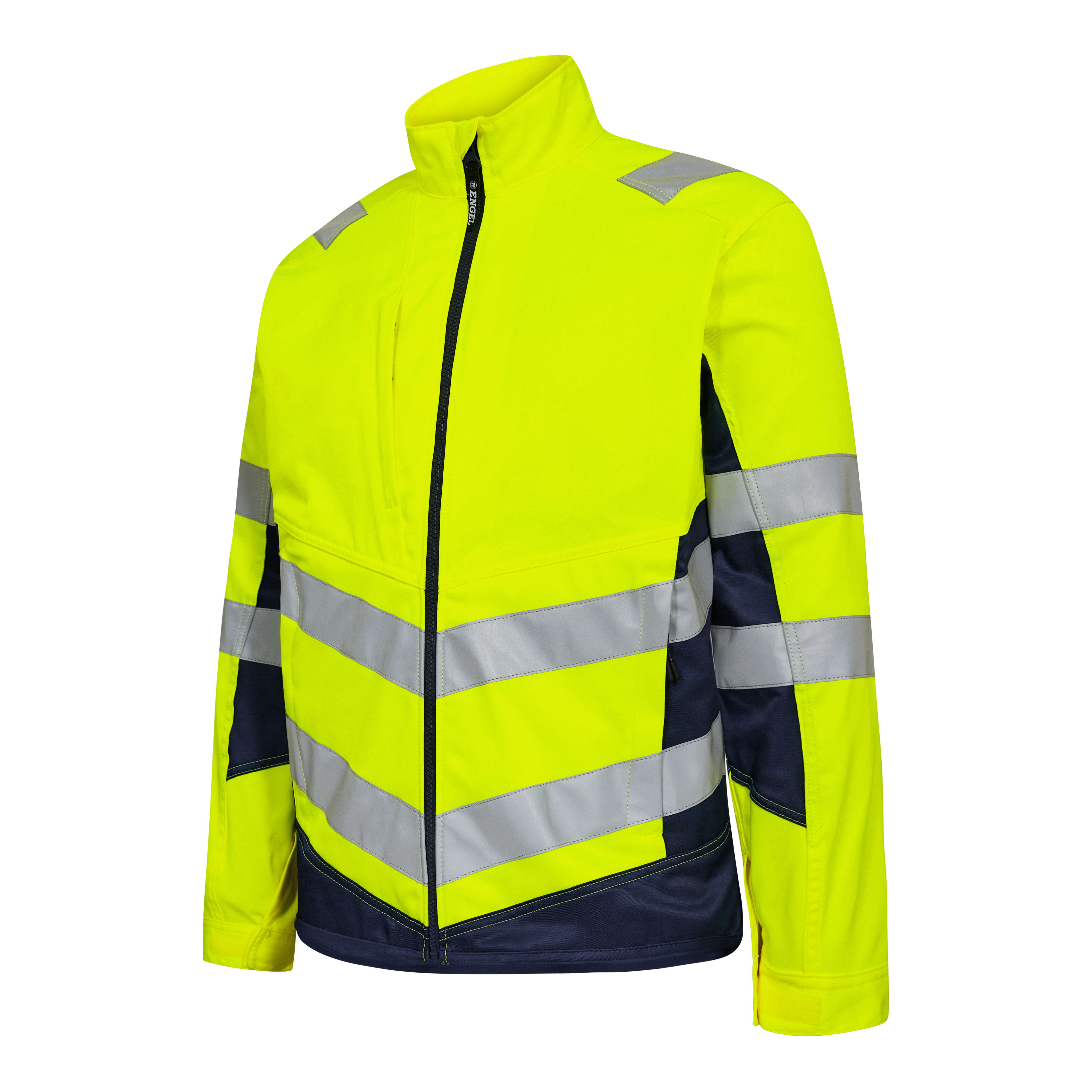 Engel Workwear Safety Light arbejdsjakke - Gul/Blue Ink [38165] / XS