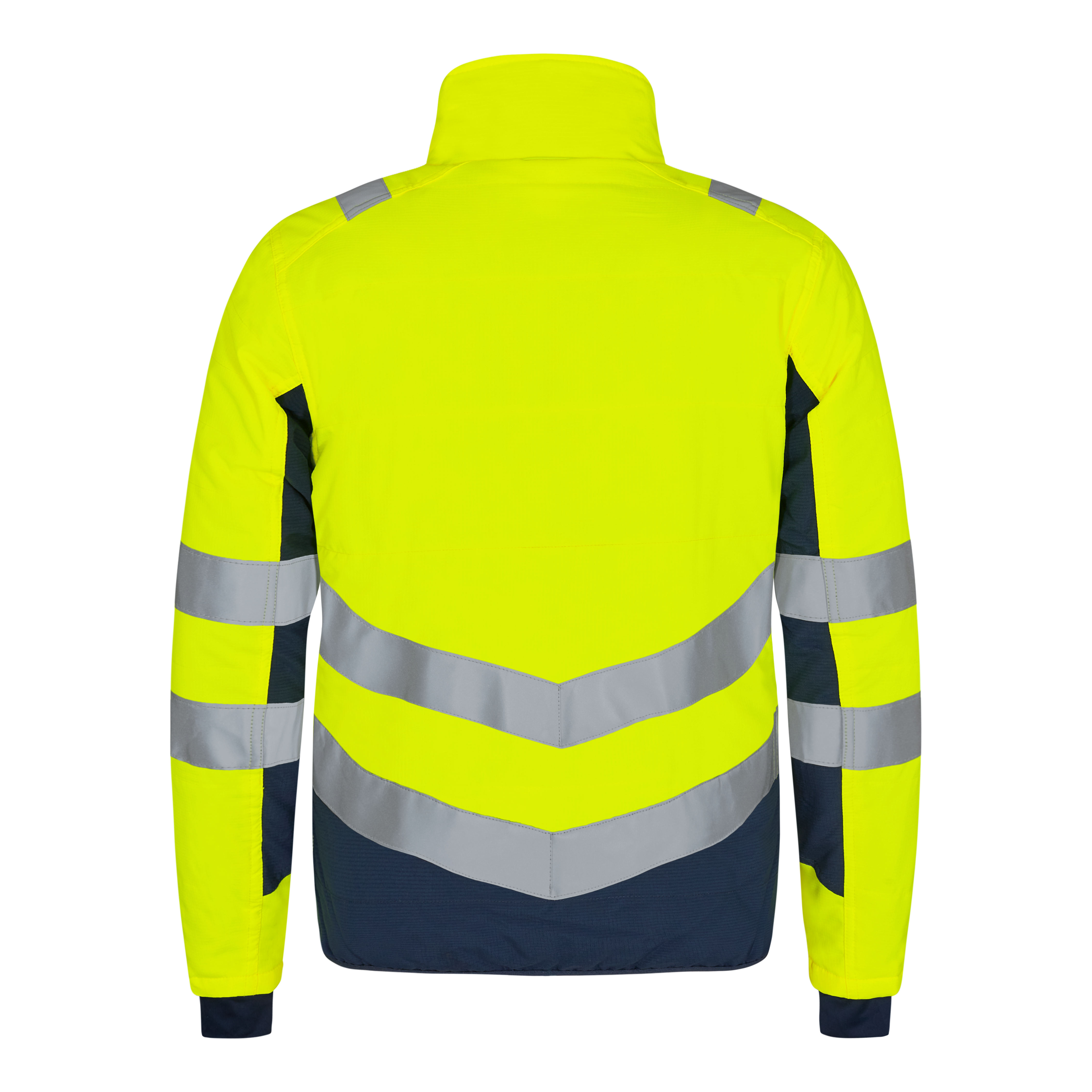 Engel Workwear Safety quiltet jakke - Gul/Blue Ink [38165] / XS