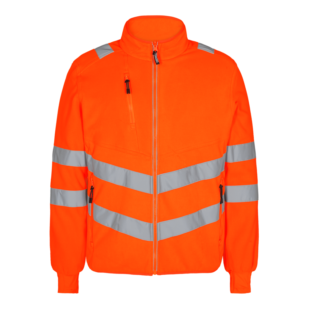 SAFETY Fleecejacke – Warnorange (Front)