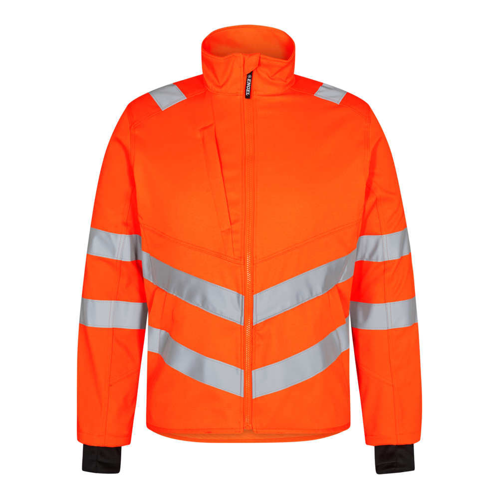 SAFETY Arbeitsjacke mit 2-Wege-Stretch – Warnorange (Front)