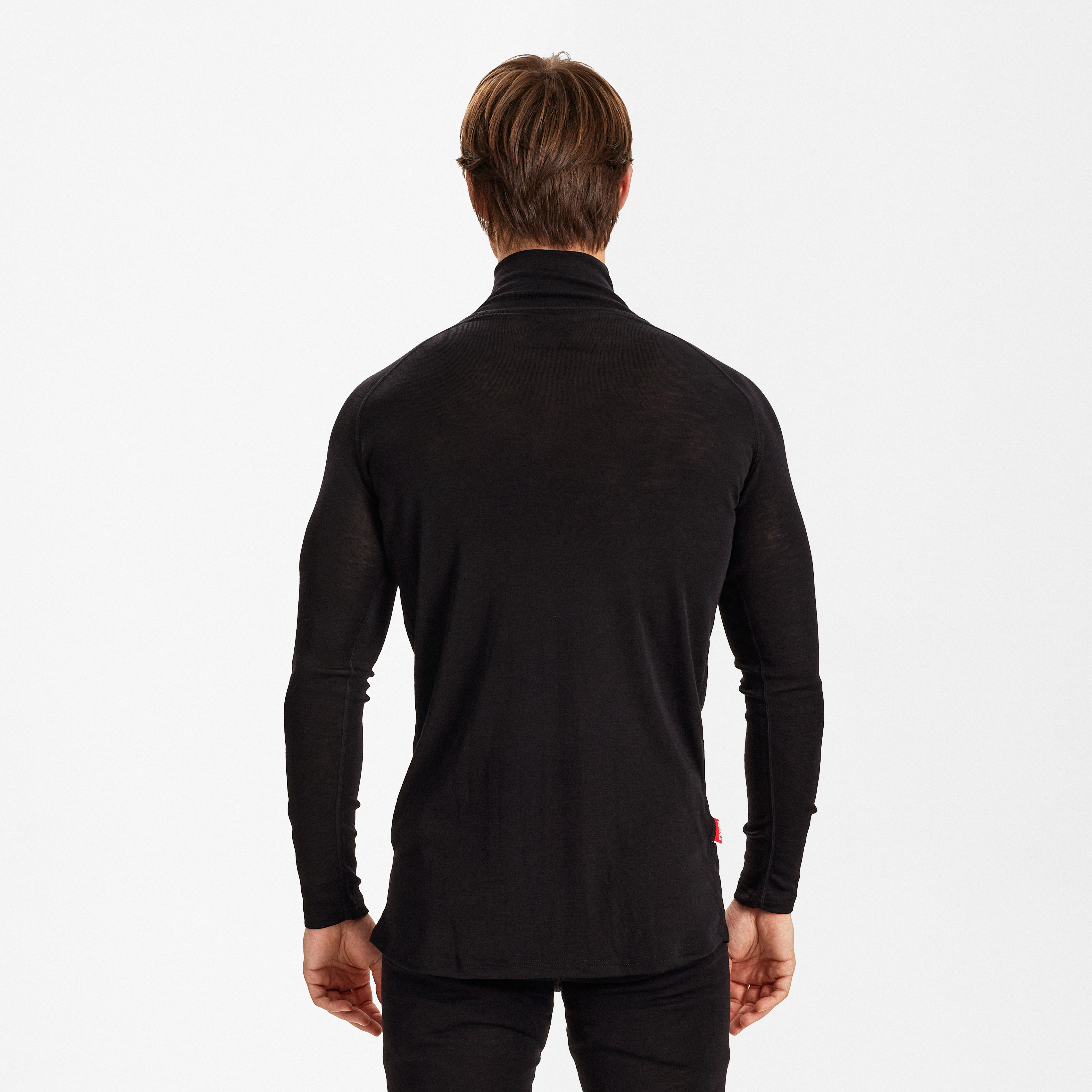 Engel Workwear Uldundertrøje med lynlås - Sort [20] / XS