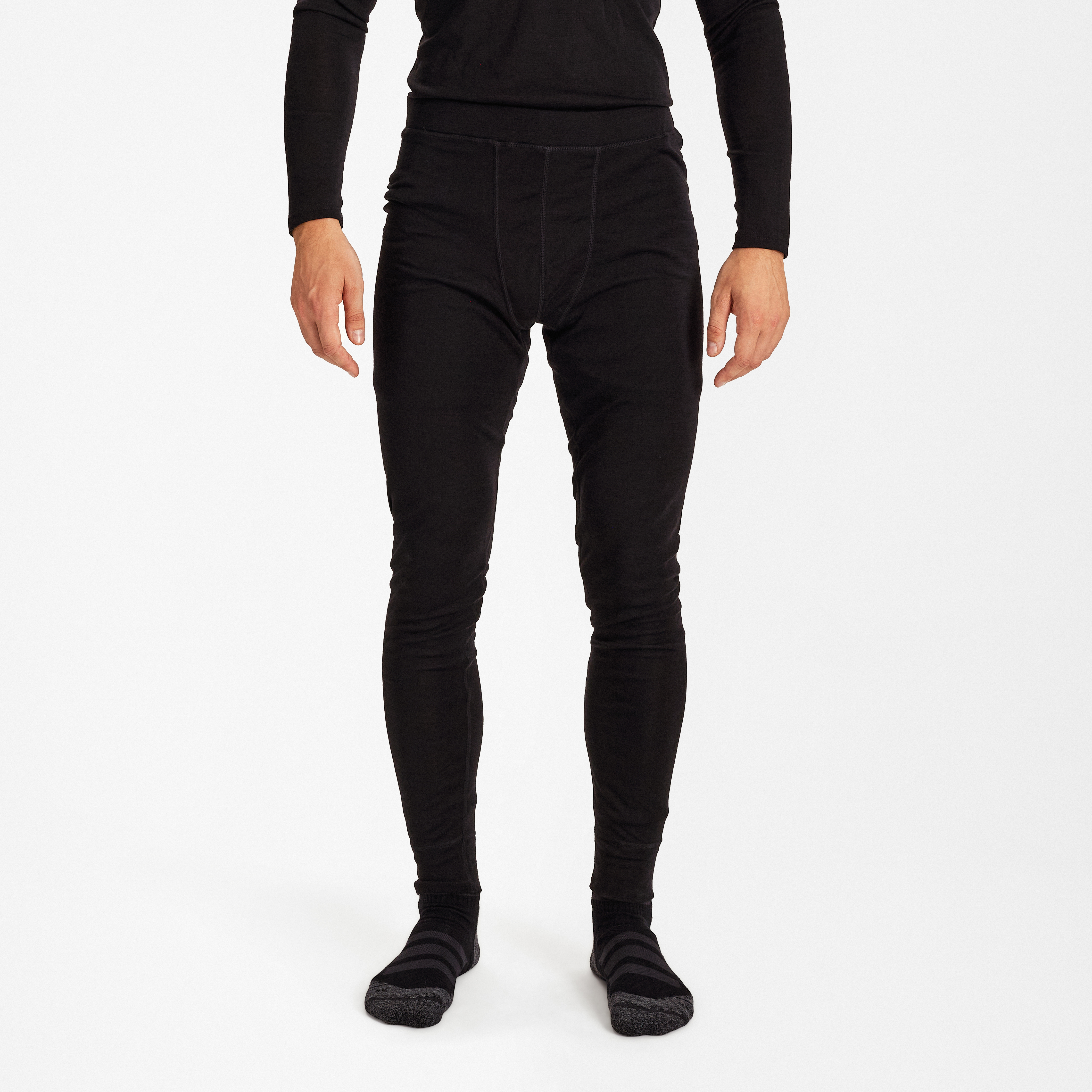 Engel Workwear Uldunderbukser - Sort [20] / XS